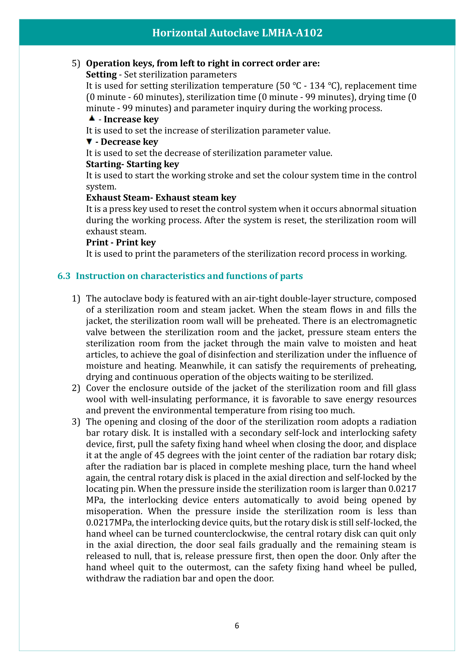 Horizontal Autoclave LMHA-A102 Manual