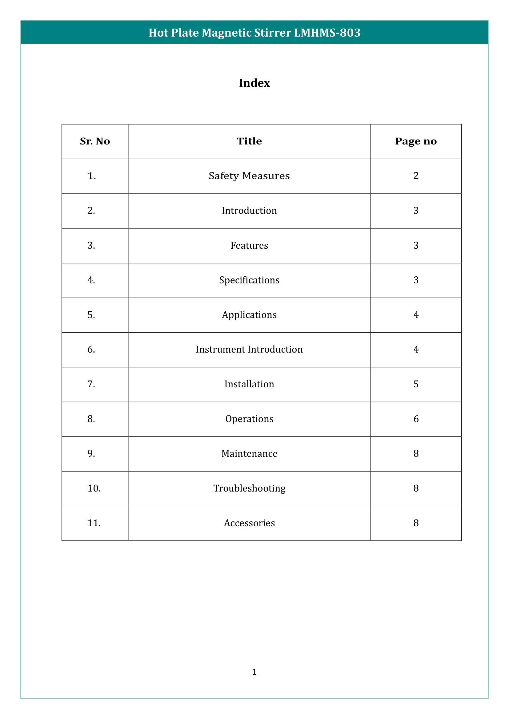 Hot Plate Magnetic Stirrer LMHMS-803 Manual