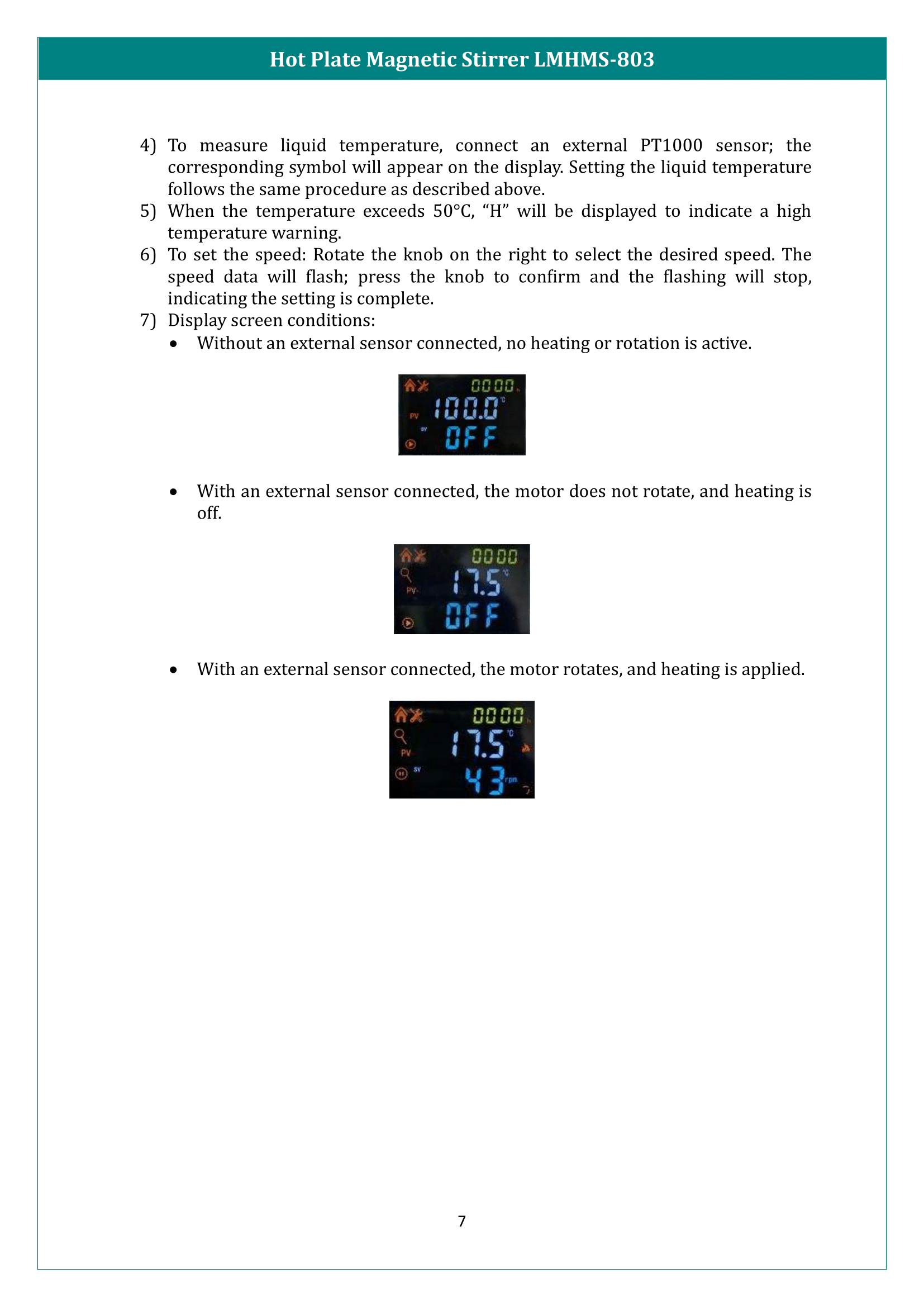 Hot Plate Magnetic Stirrer LMHMS-803 Manual