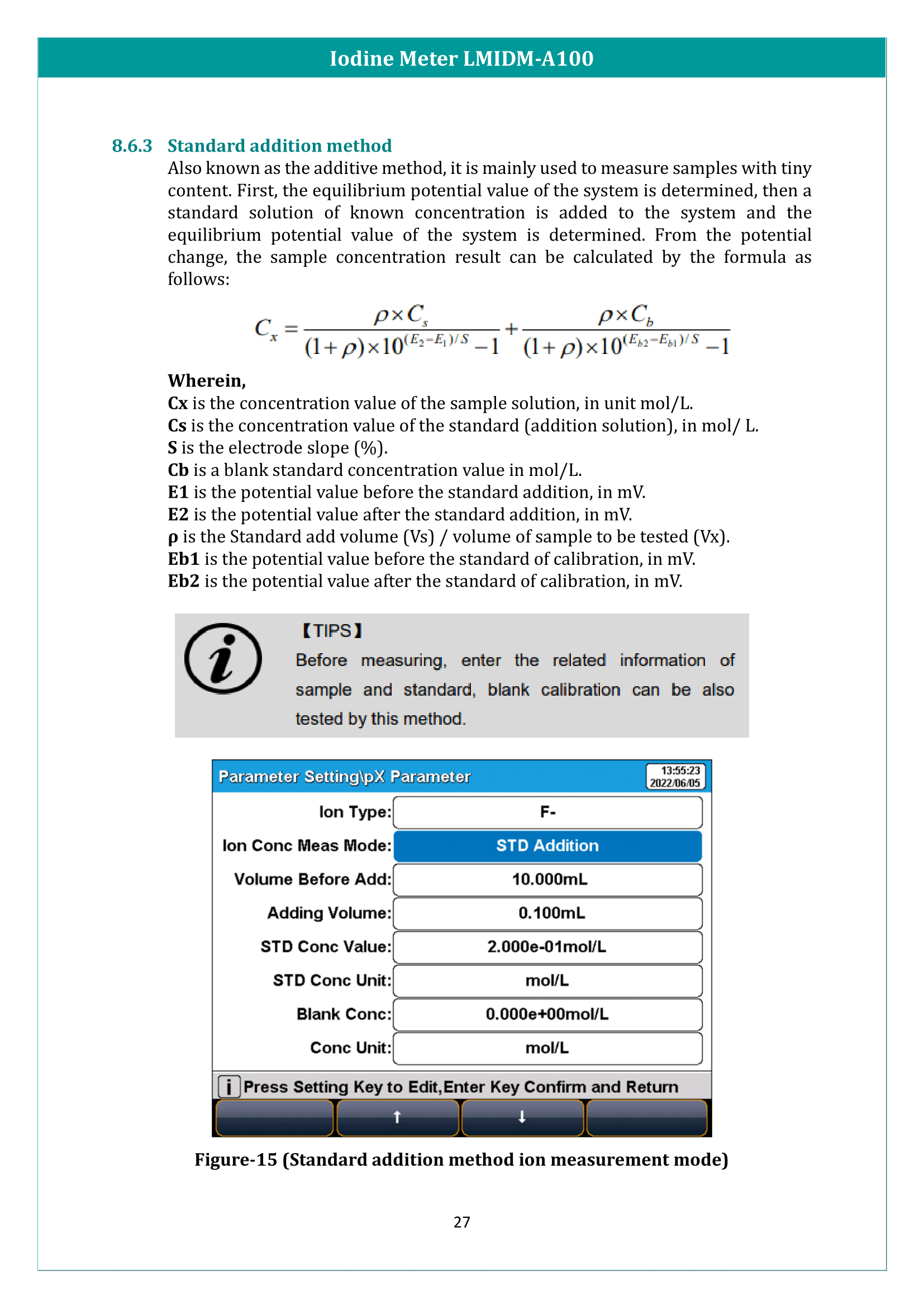 Iodine Meter LMIDM-A100 Manual