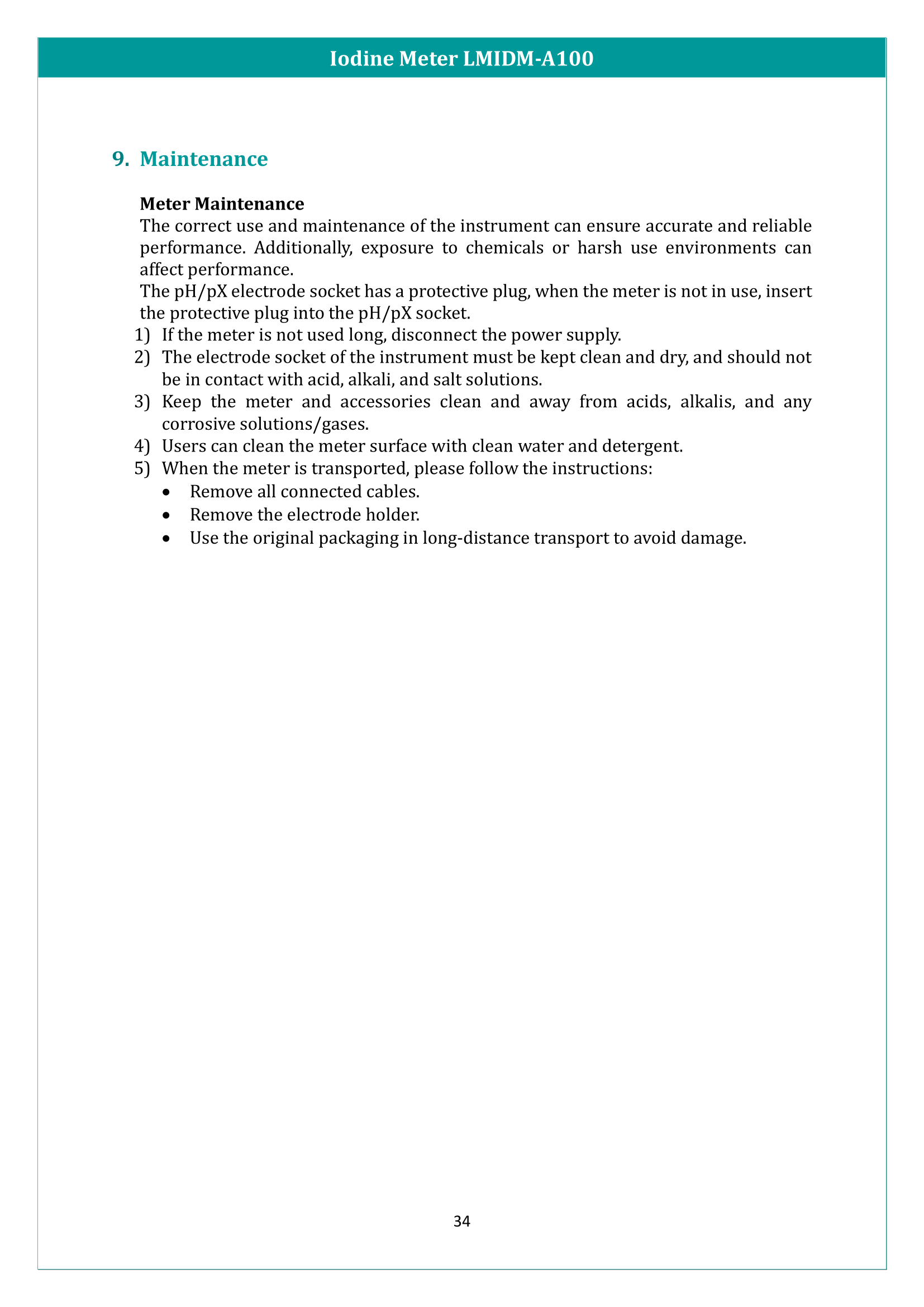Iodine Meter LMIDM-A100 Manual