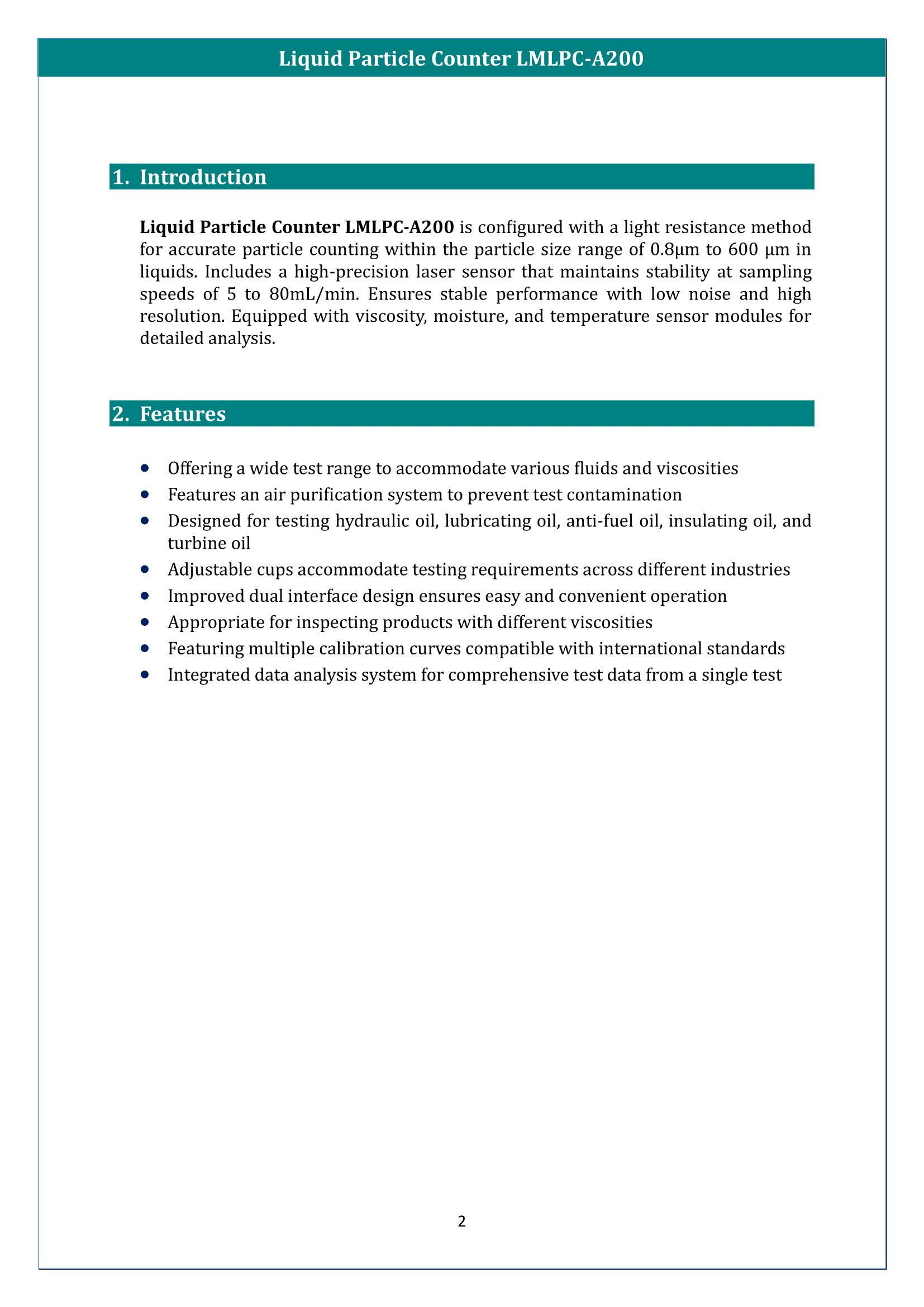 Liquid Particle Counter LMLPC-A200 Manual