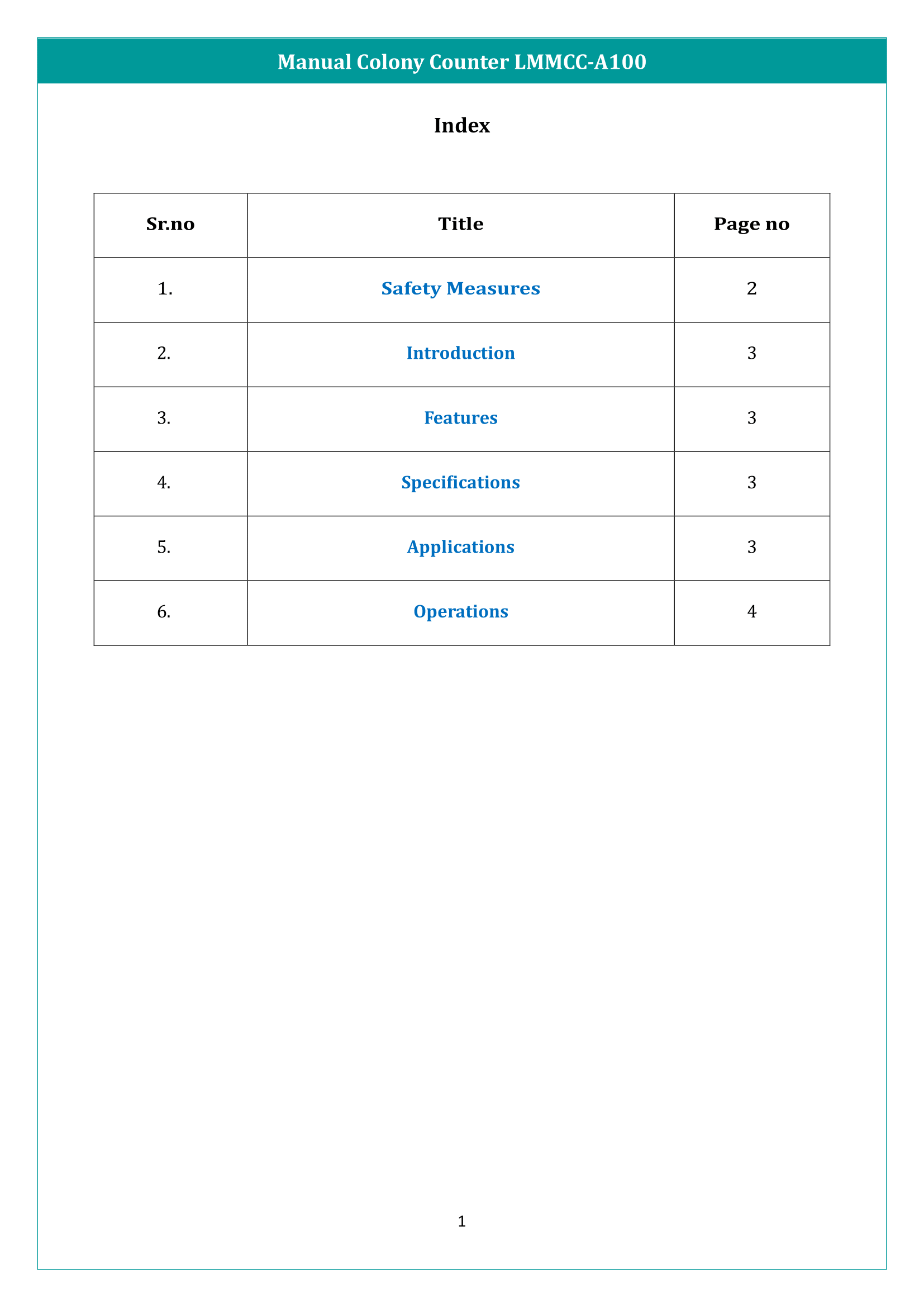 Manual Colony Counter LMMCC-A100 Manual