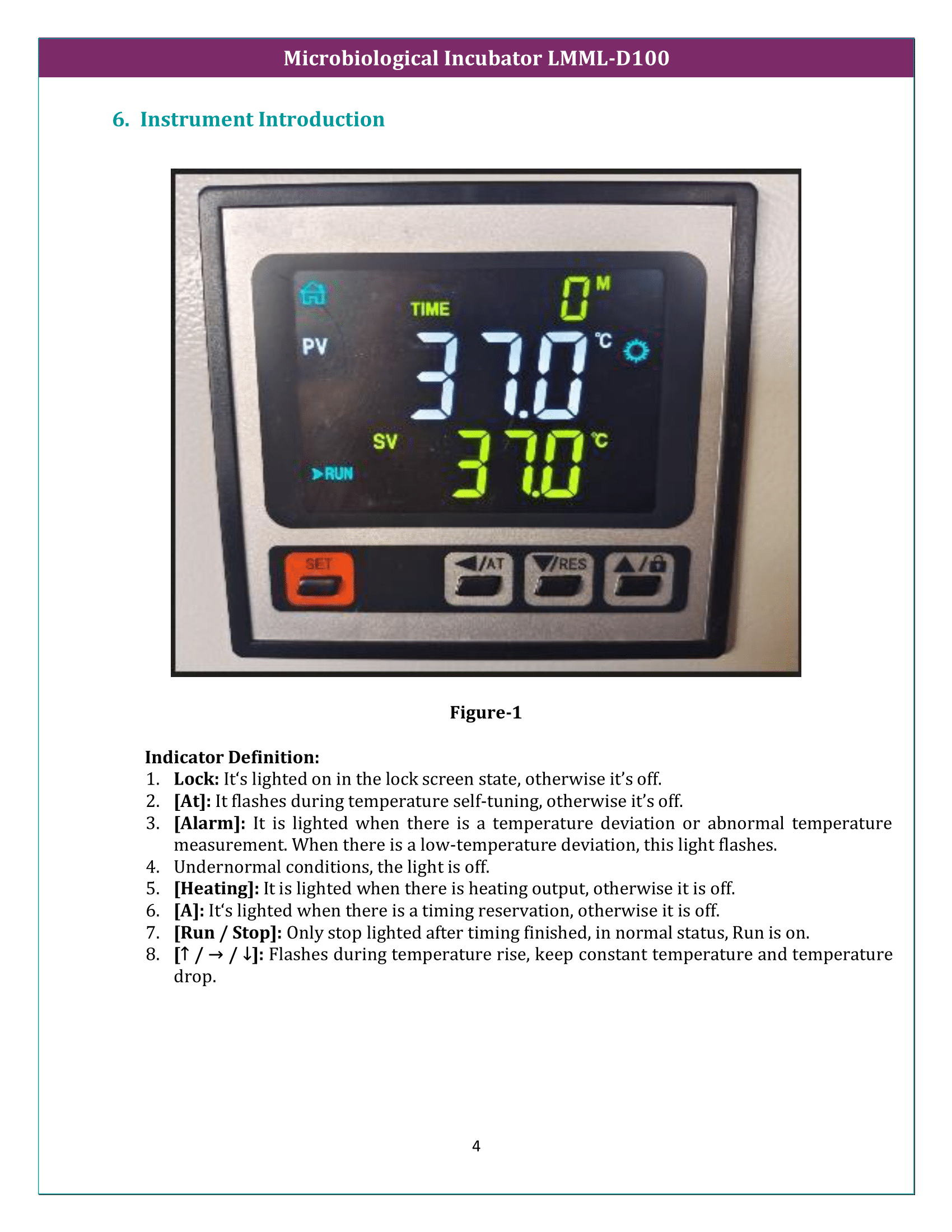Microbiological Incubator LMML-D100 Manual