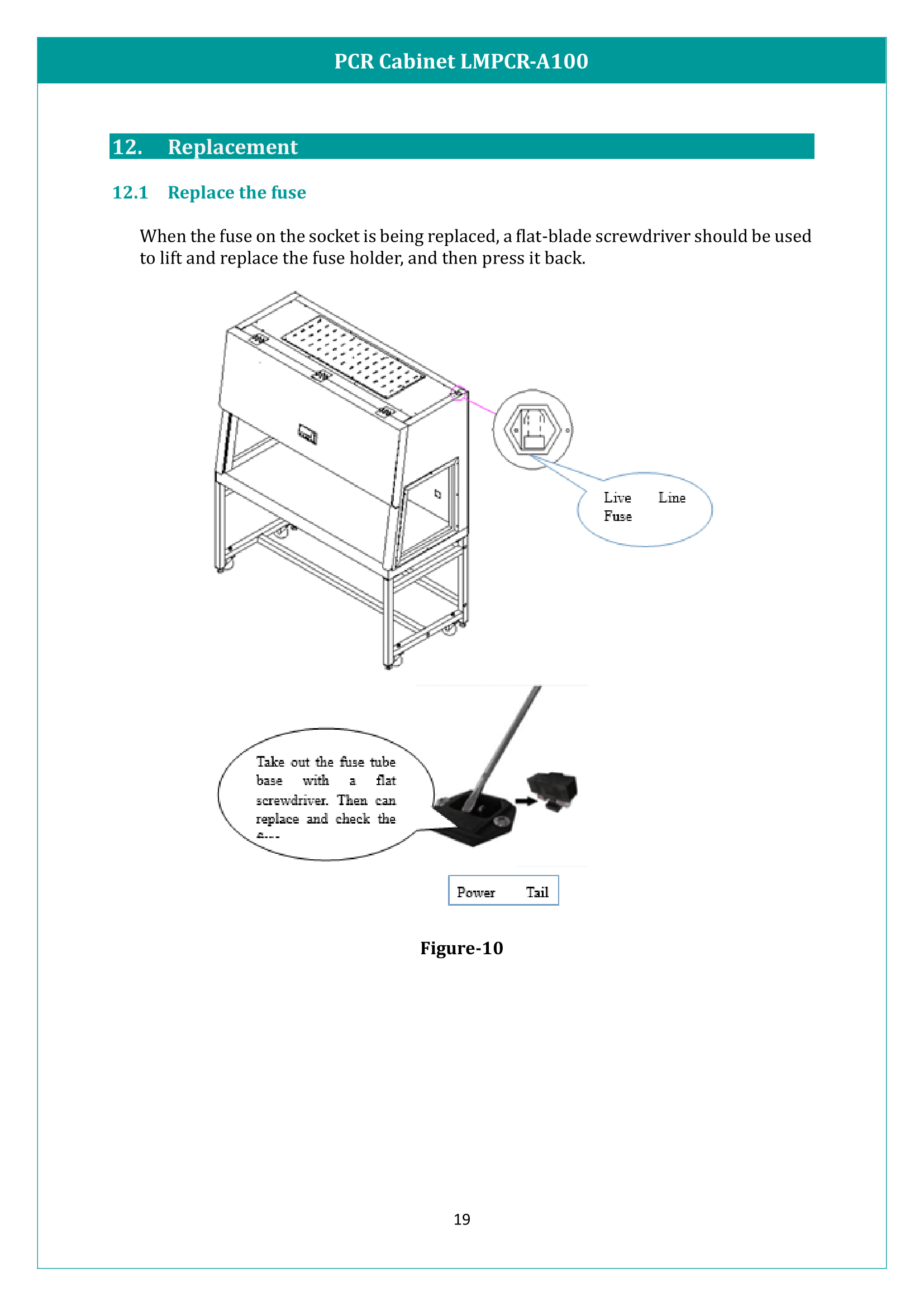 PCR Cabinet LMPCR-A100 Manual