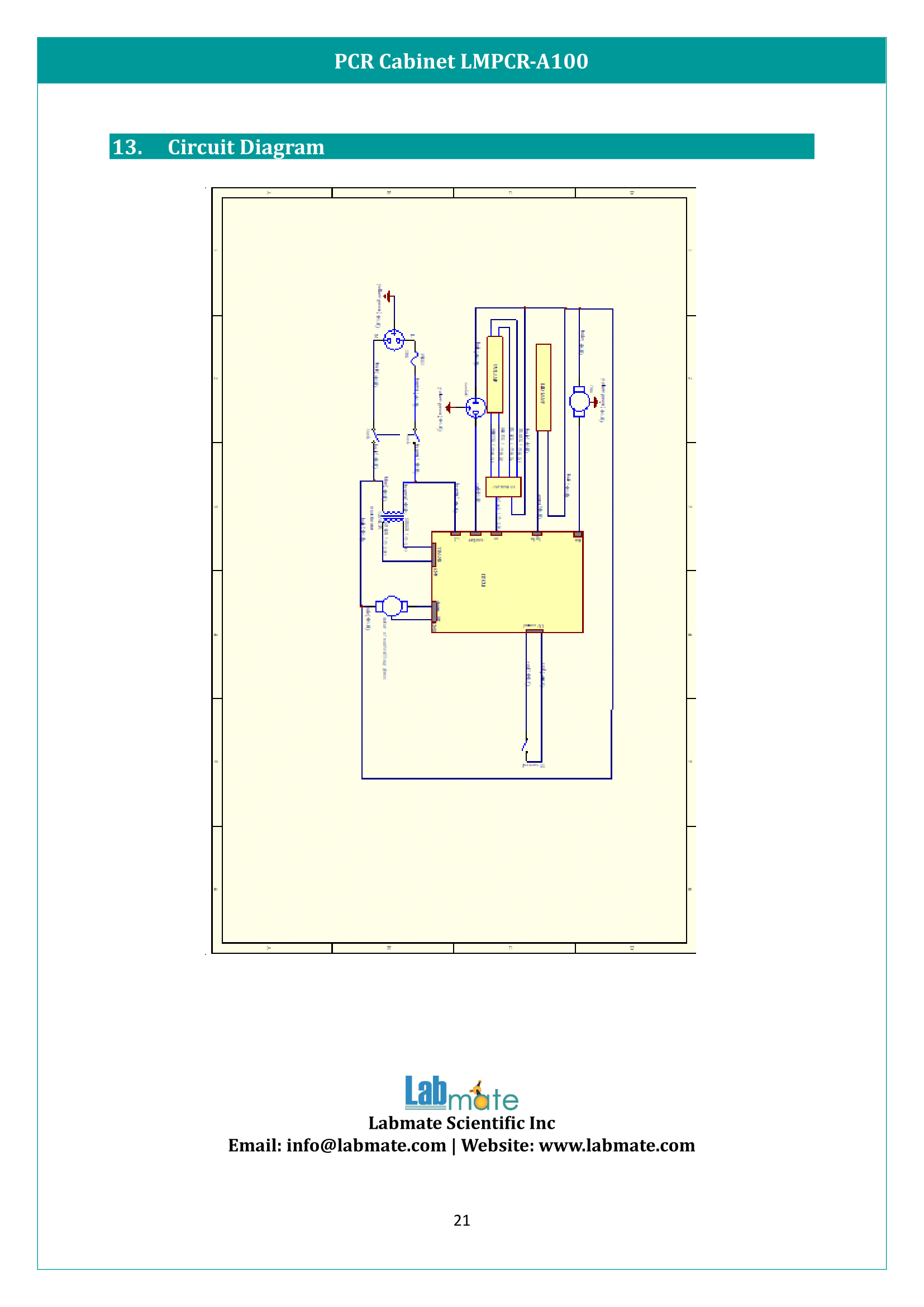 PCR Cabinet LMPCR-A100 Manual