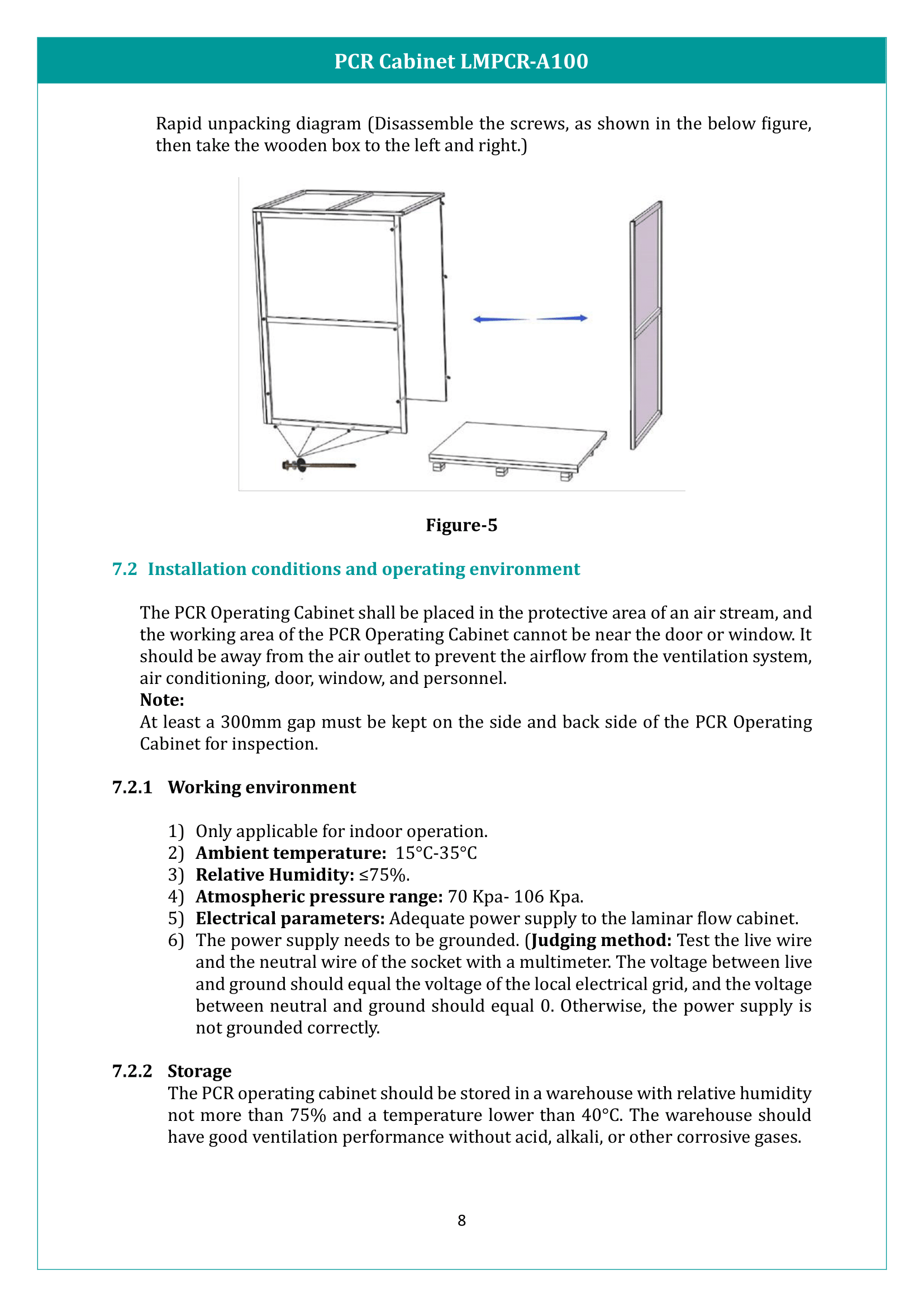 PCR Cabinet LMPCR-A100 Manual