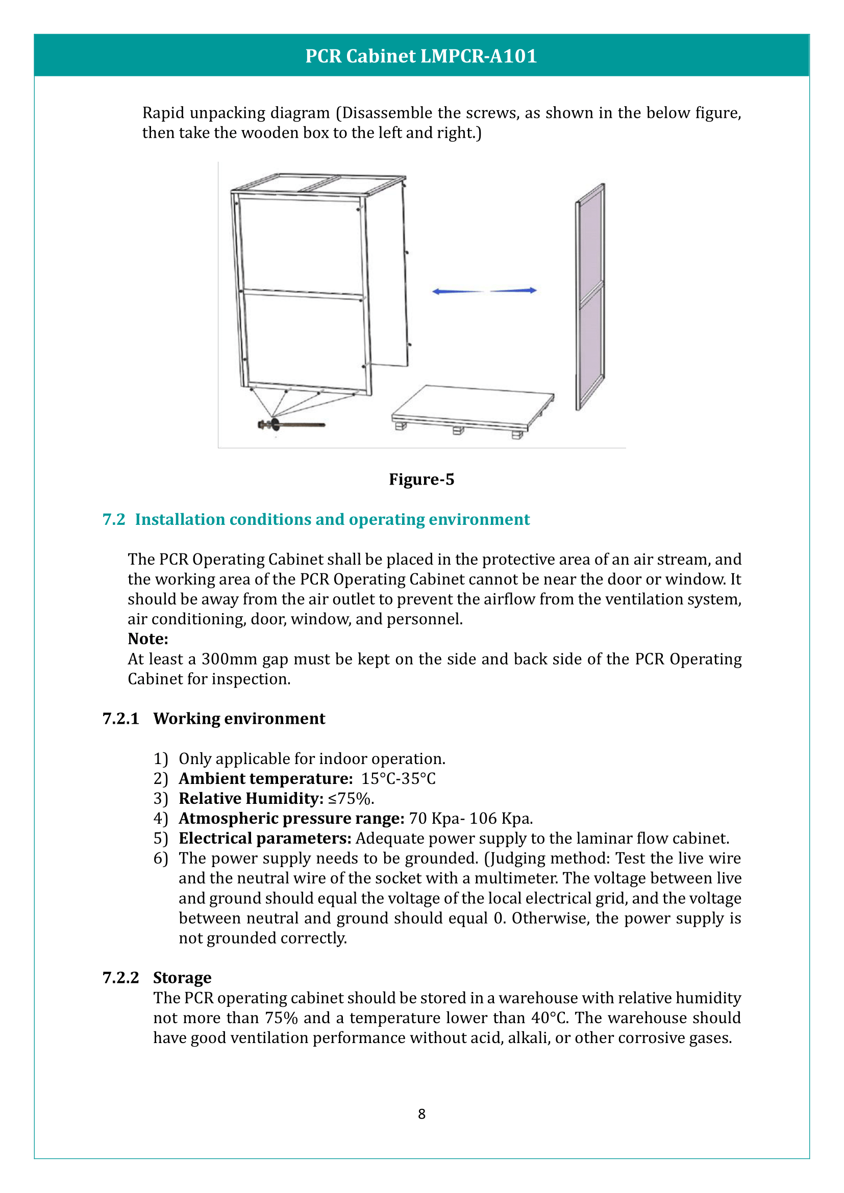 PCR Cabinet LMPCR-A101 Manual