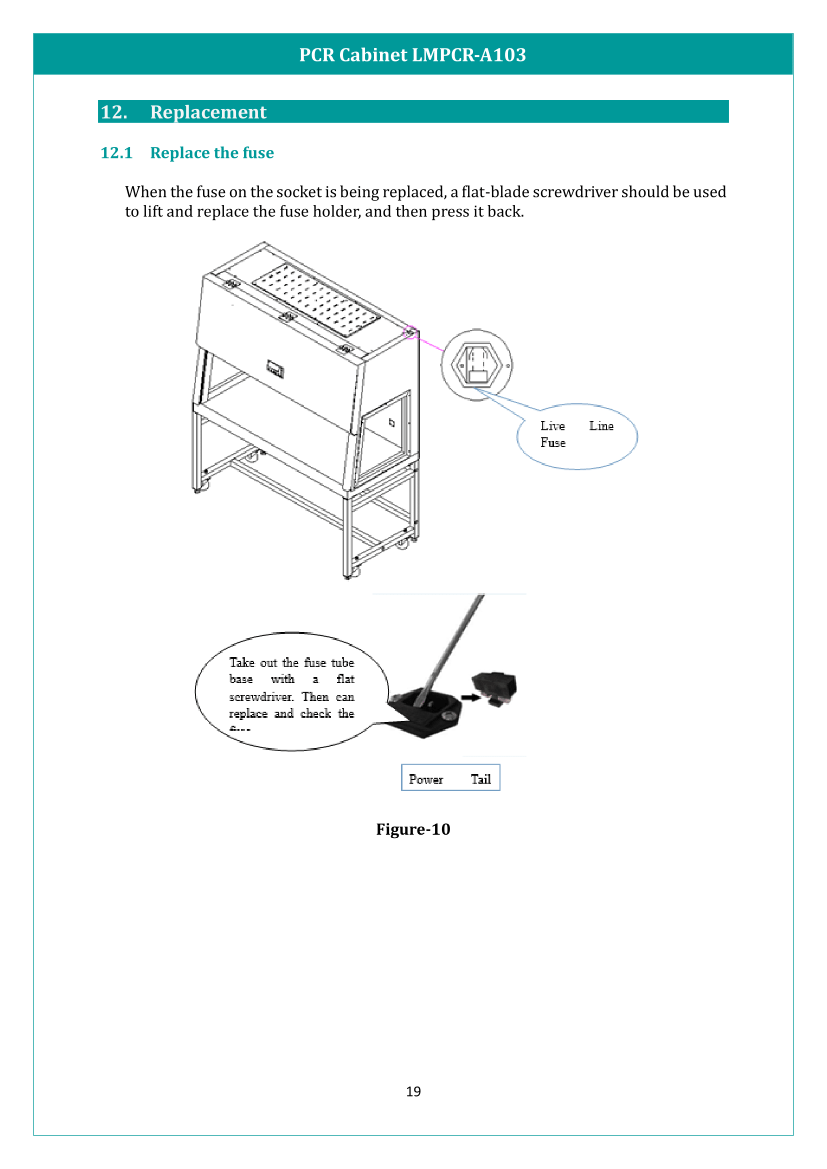 PCR Cabinet LMPCR-A103 Manual