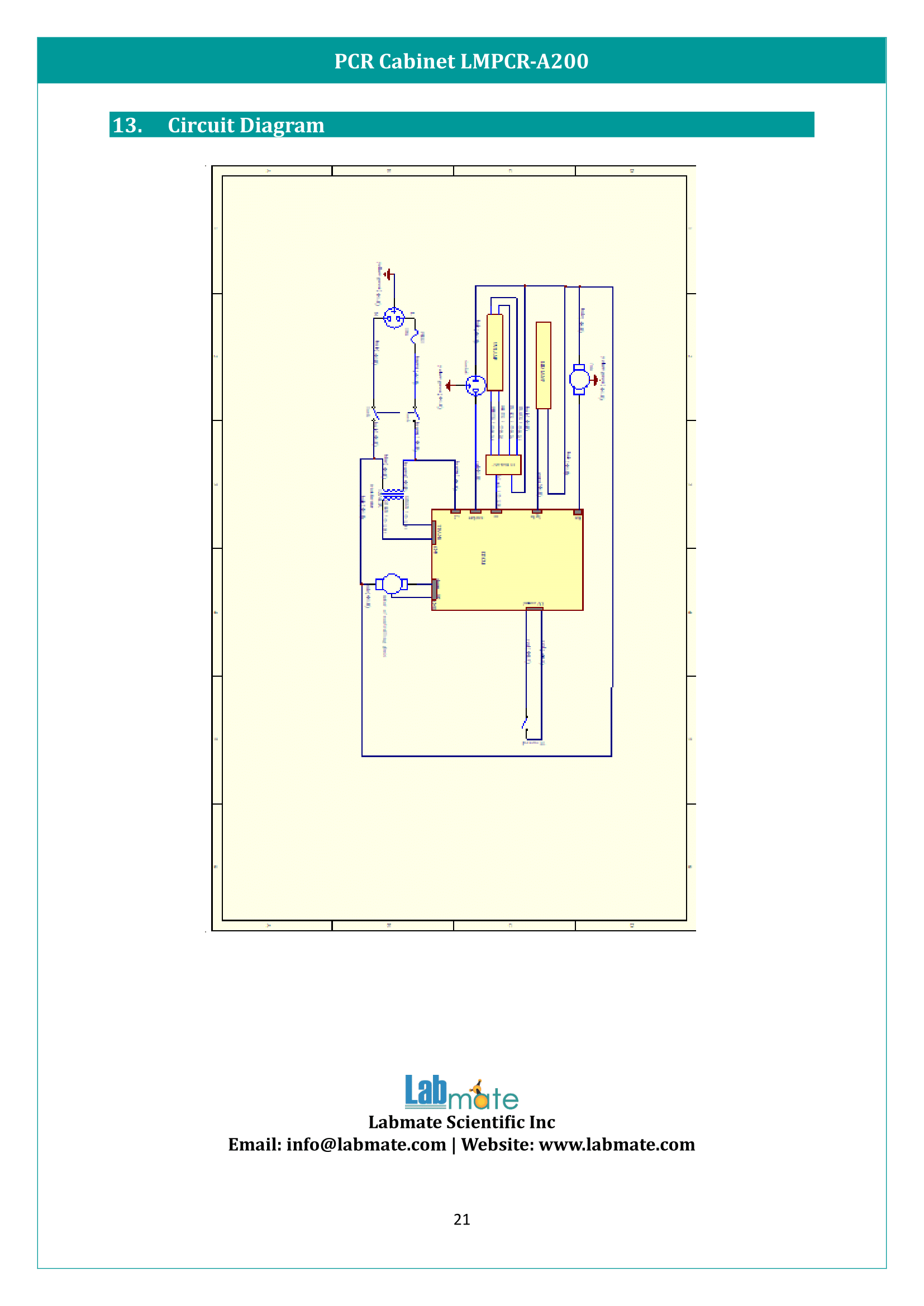 PCR Cabinet LMPCR-A200 Manual