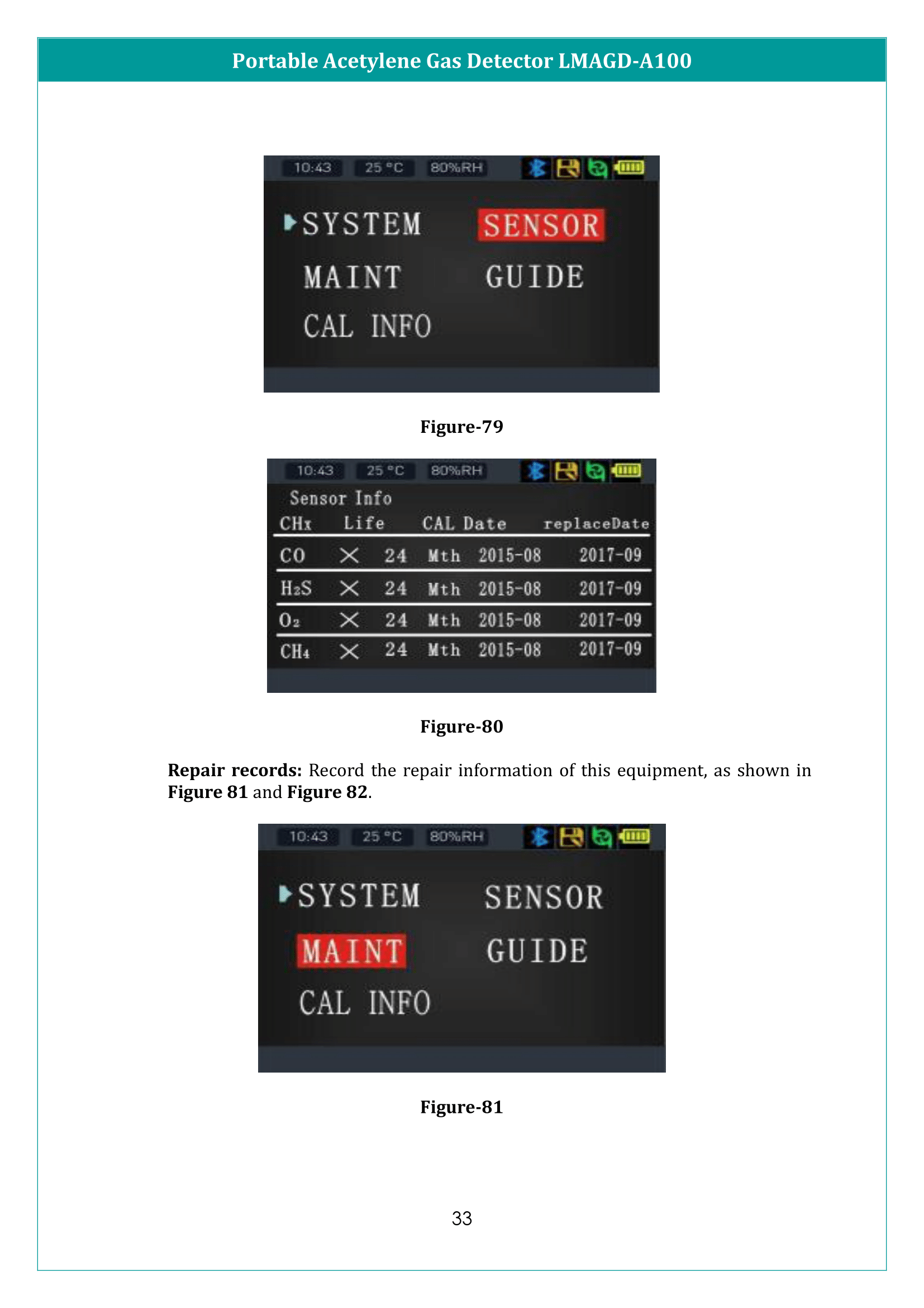Portable Acetylene Gas Detector LMAGD-A100 Manual