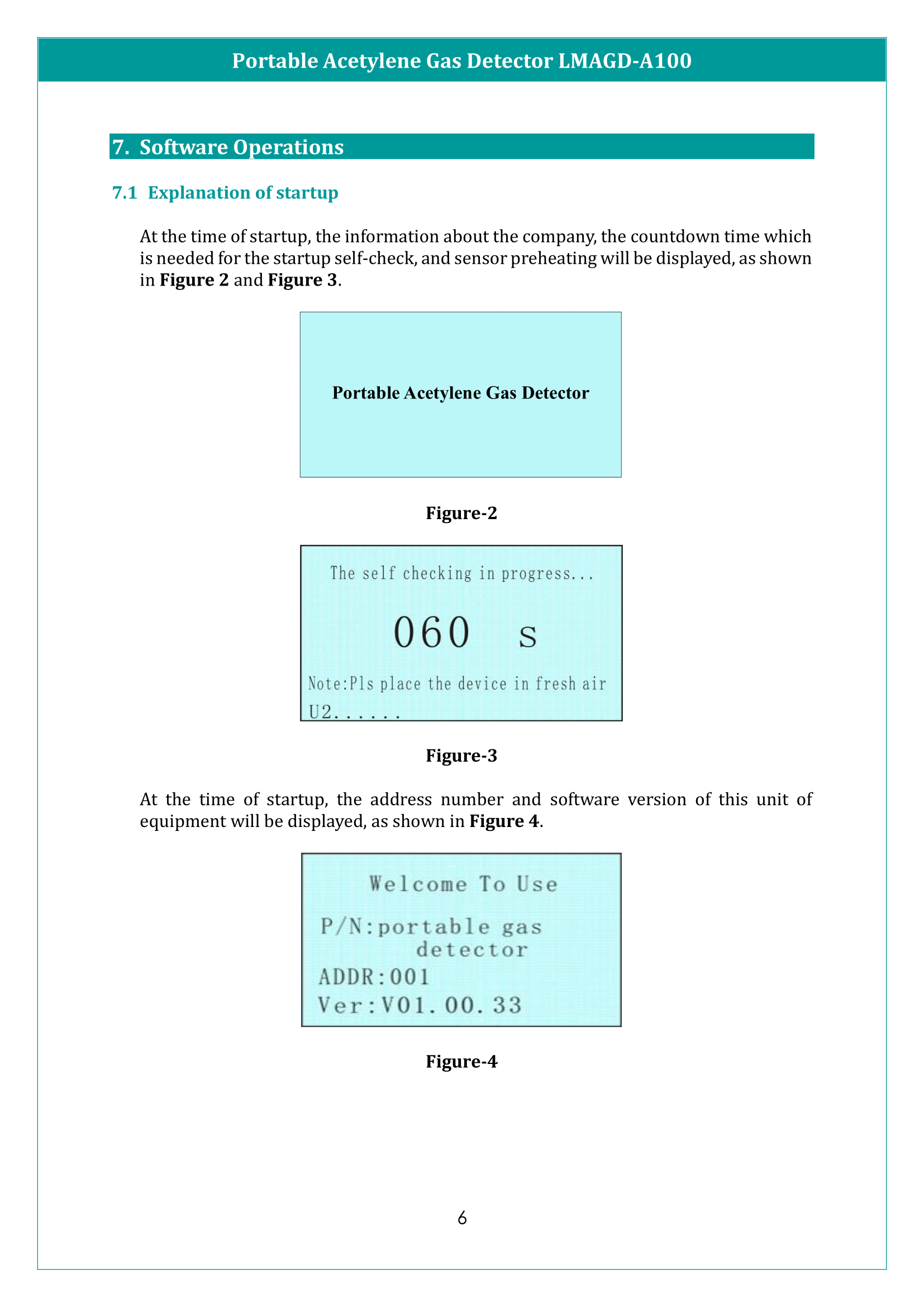 Portable Acetylene Gas Detector LMAGD-A100 Manual