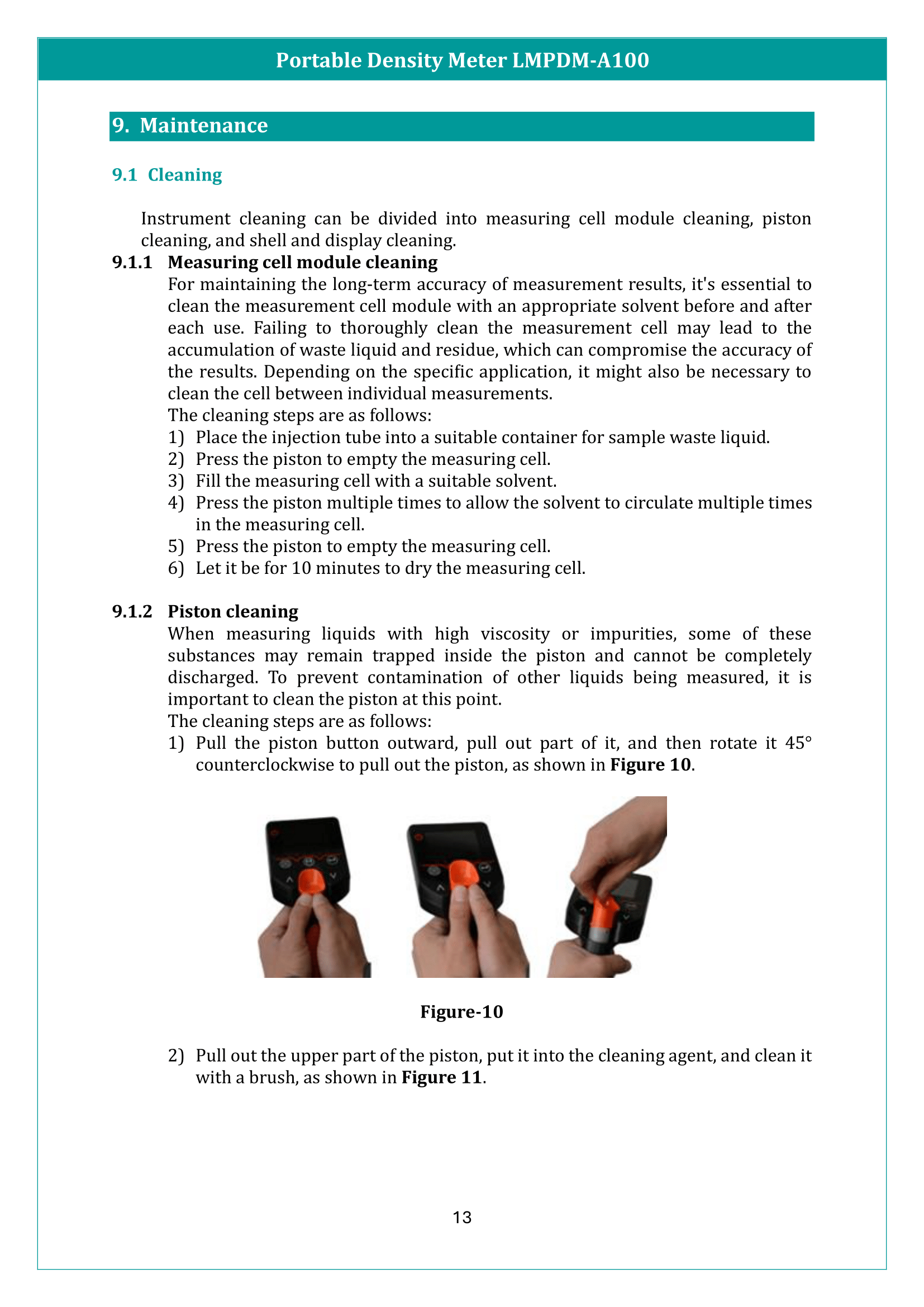 Portable Density Meter LMPDM-A100 Manual