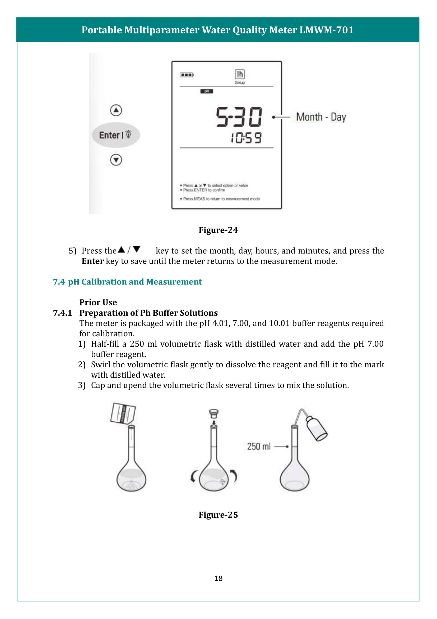 Portable Multiparameter Water Quality Meter LMWM-701 Manual