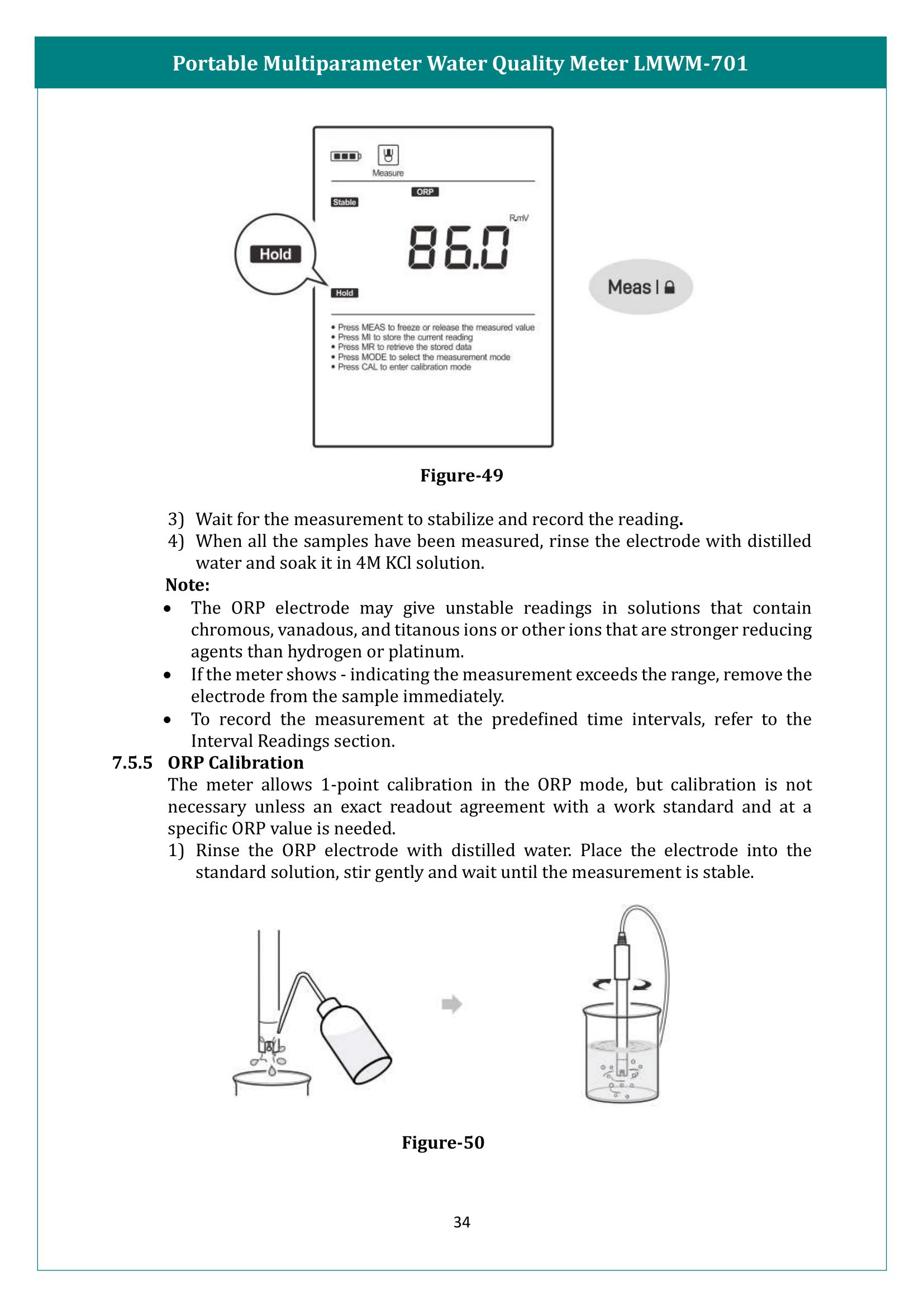 Portable Multiparameter Water Quality Meter LMWM-701 Manual