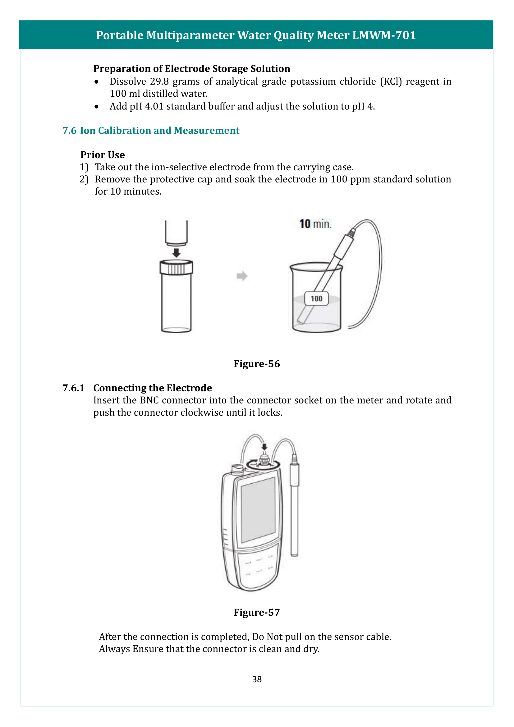 Portable Multiparameter Water Quality Meter LMWM-701 Manual