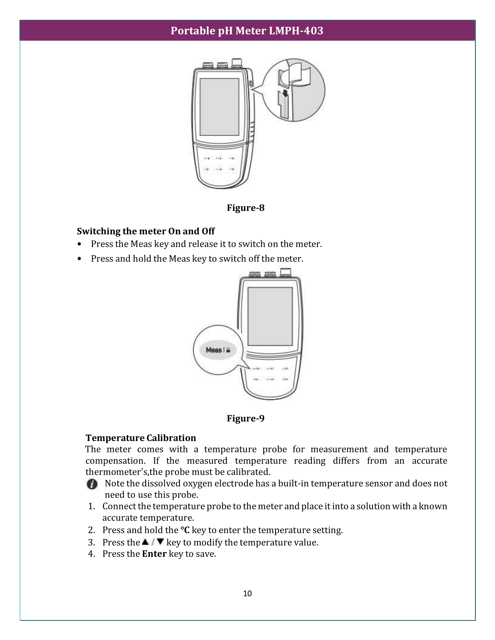 Portable pH Meter LMPH-403 Manual