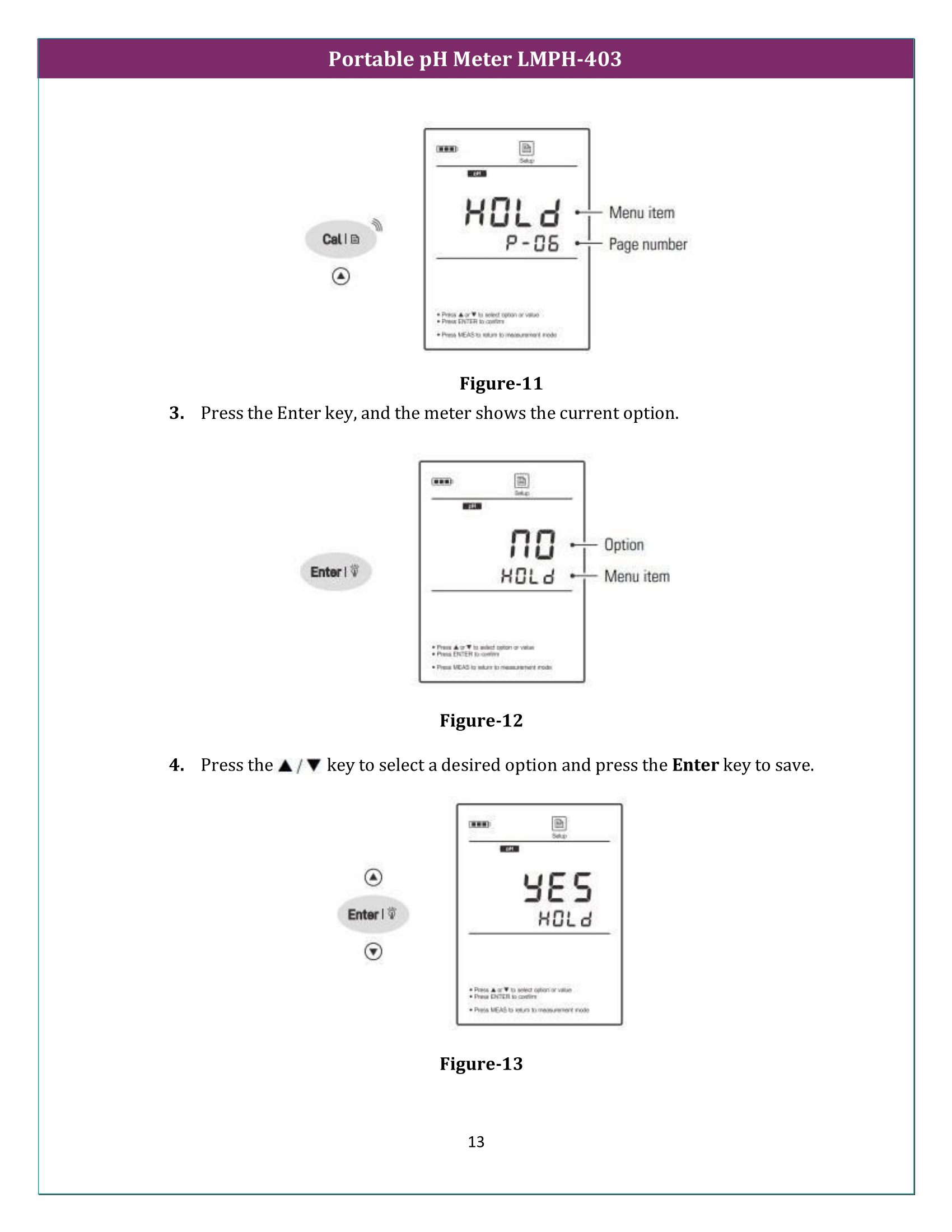 Portable pH Meter LMPH-403 Manual