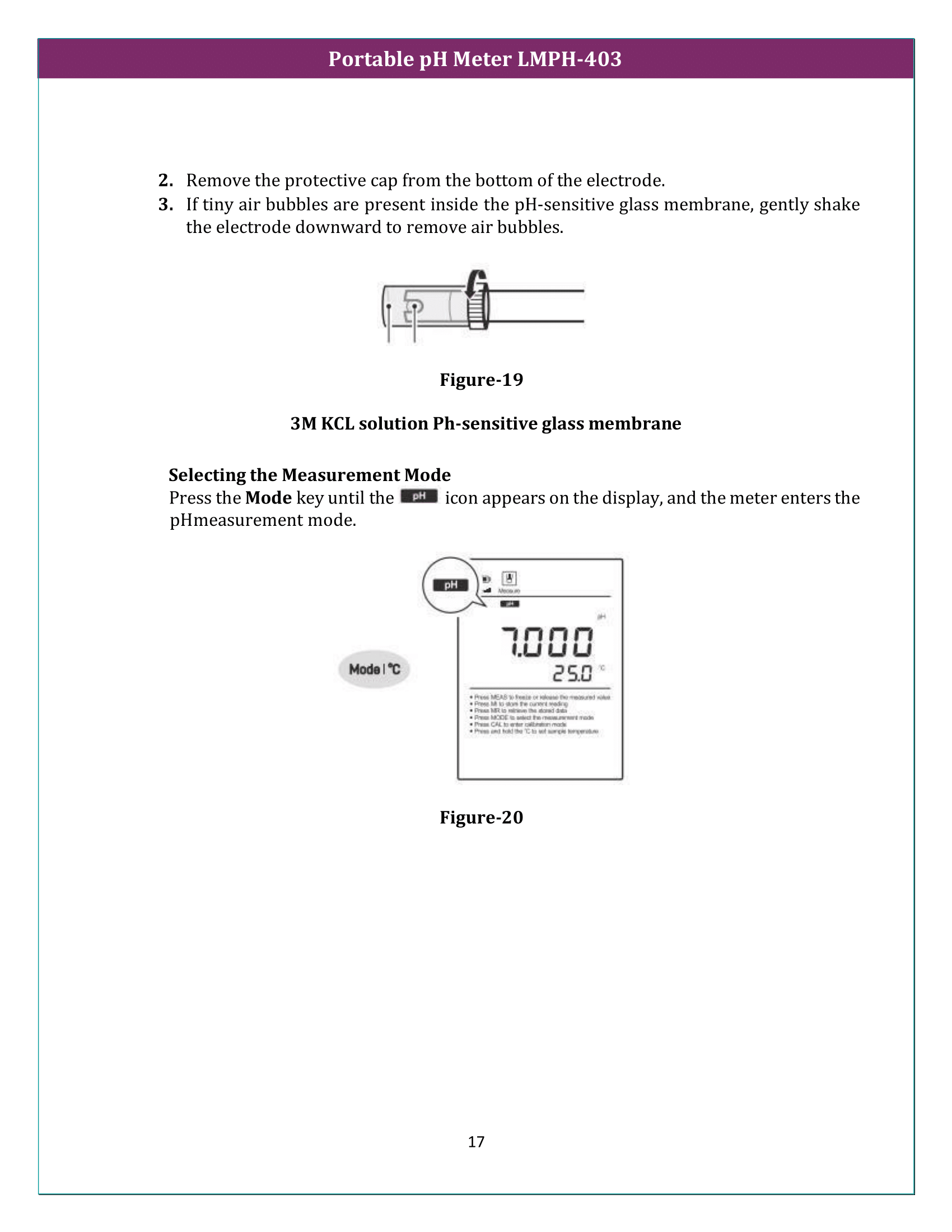 Portable pH Meter LMPH-403 Manual