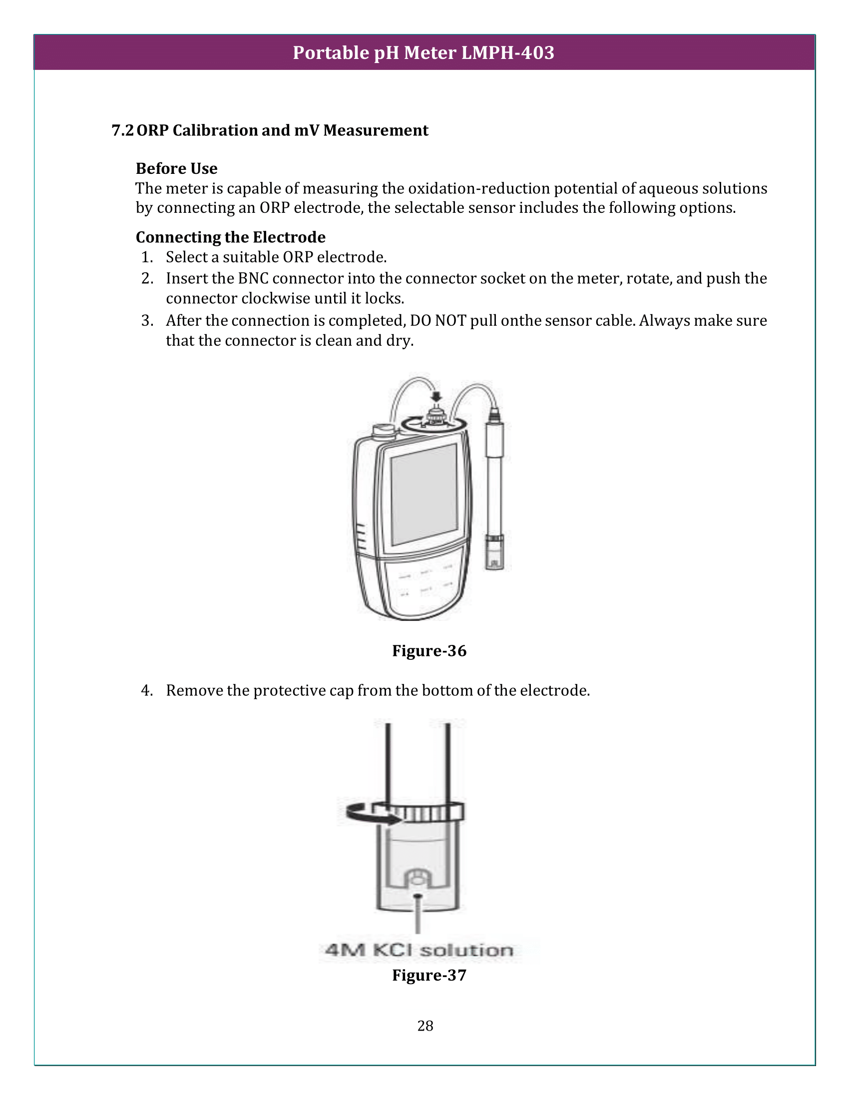 Portable pH Meter LMPH-403 Manual