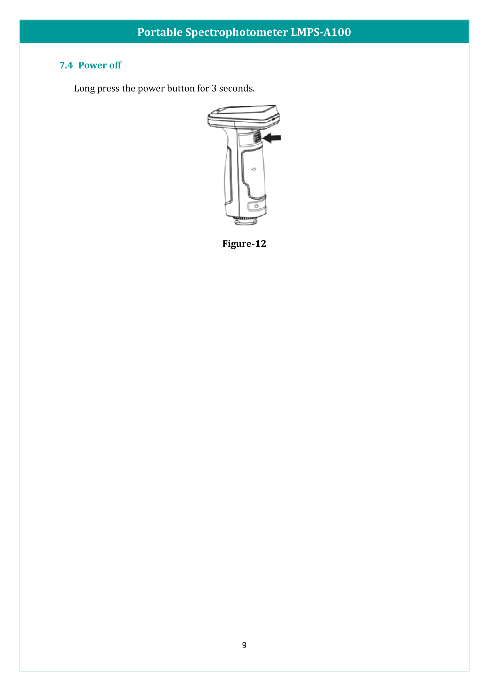 Portable Spectrophotometer LMPS-A100 Manual