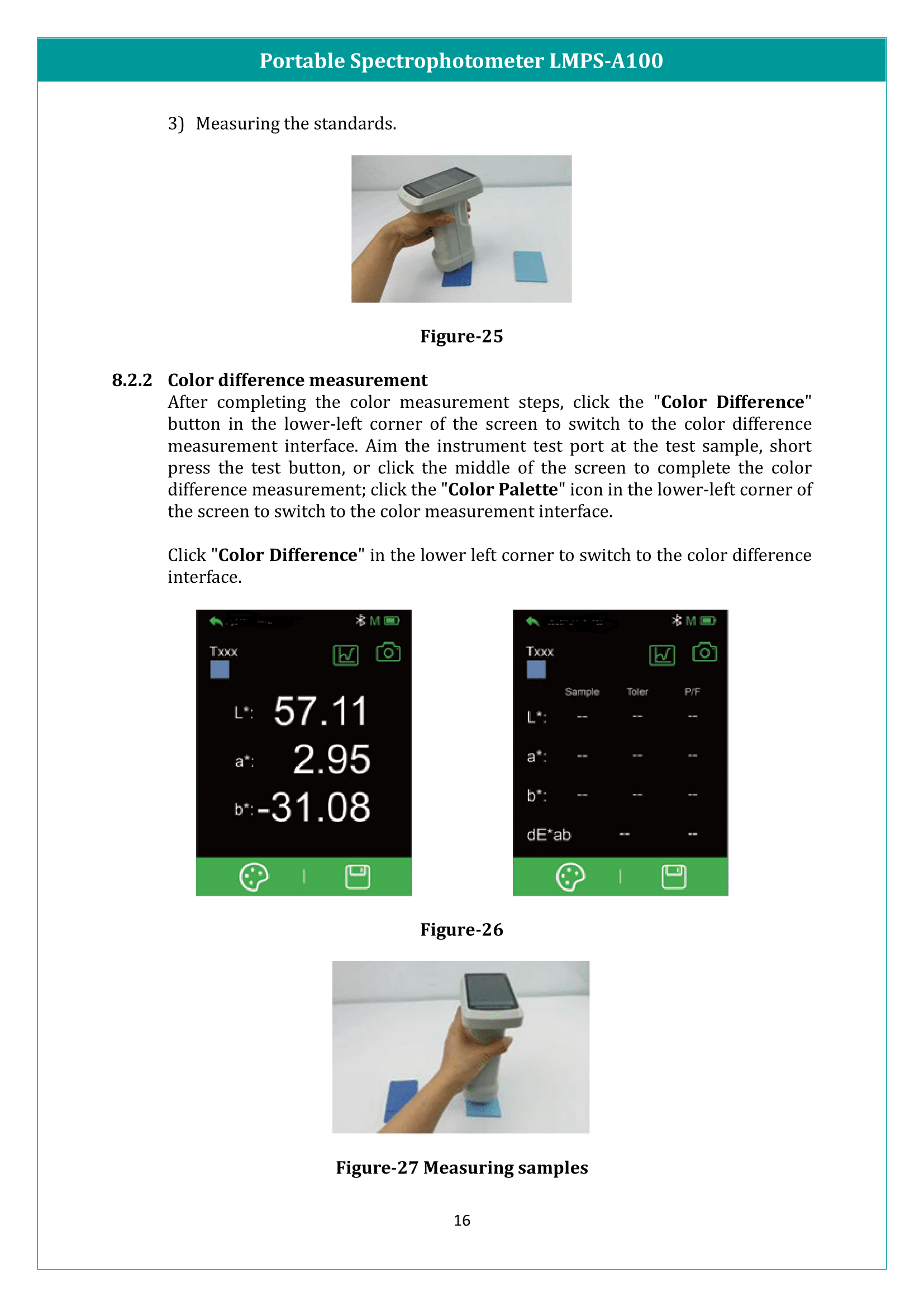 Portable Spectrophotometer LMPS-A100 Manual