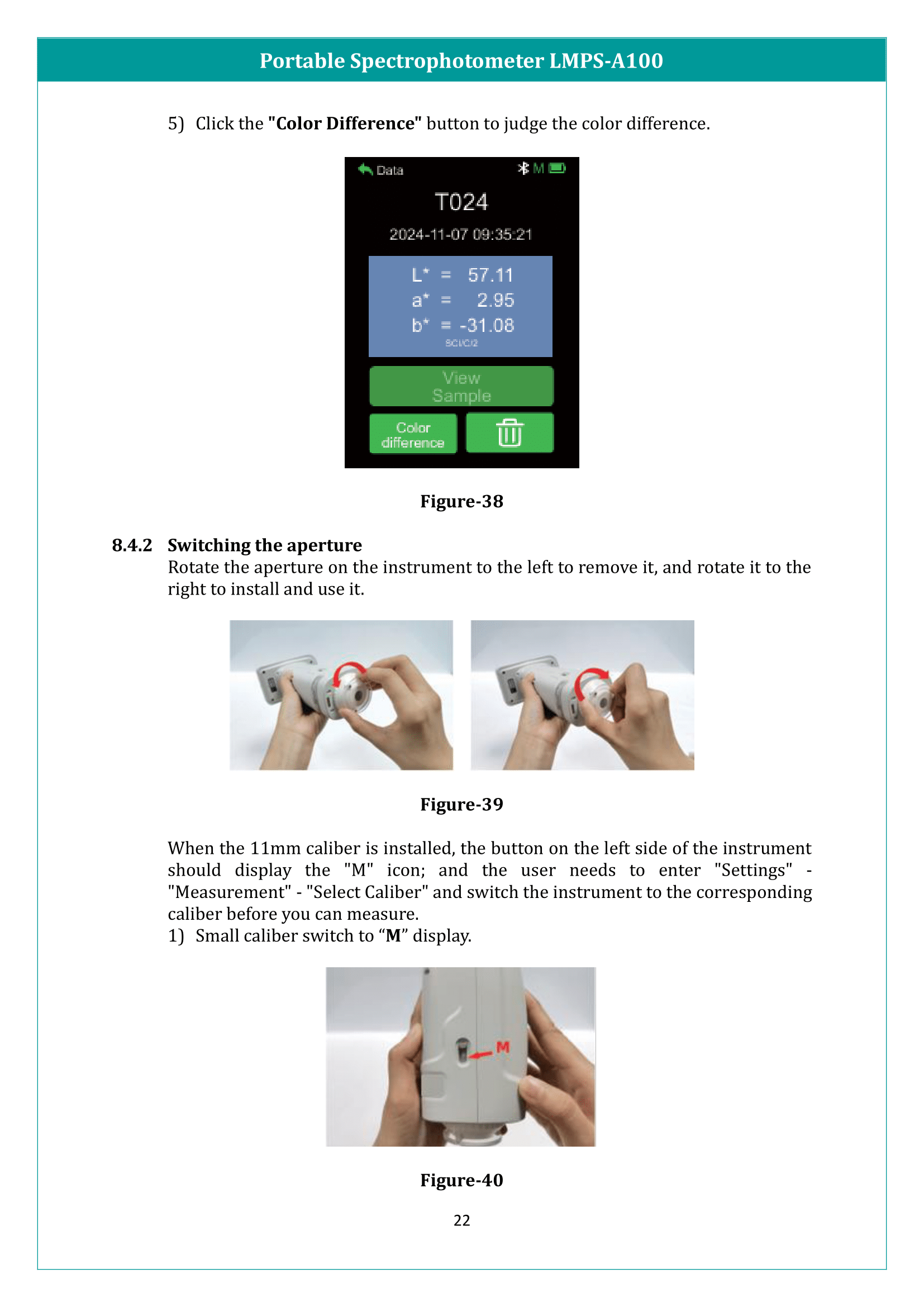 Portable Spectrophotometer LMPS-A100 Manual