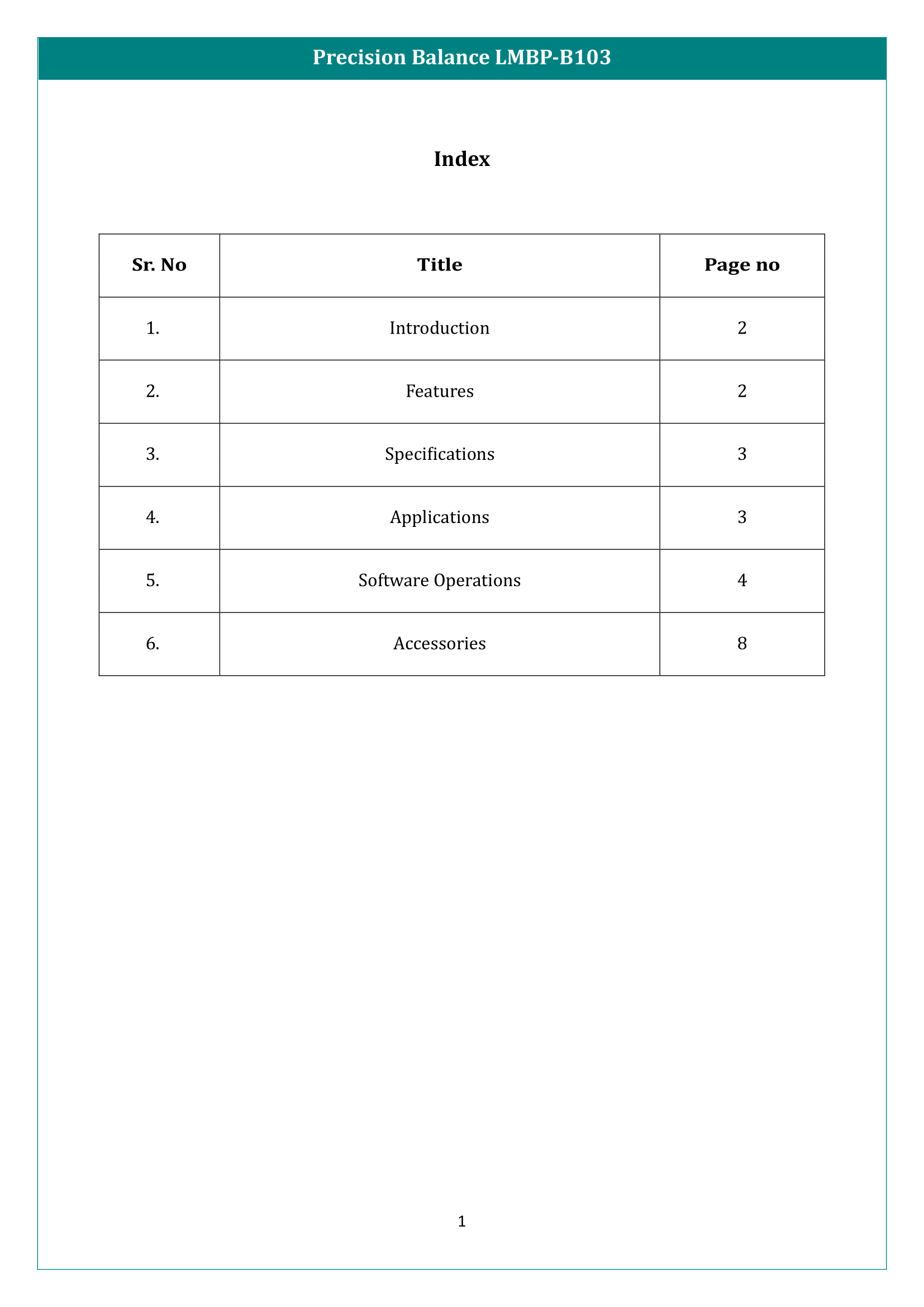 Precision Balance LMBP-B103 Manual