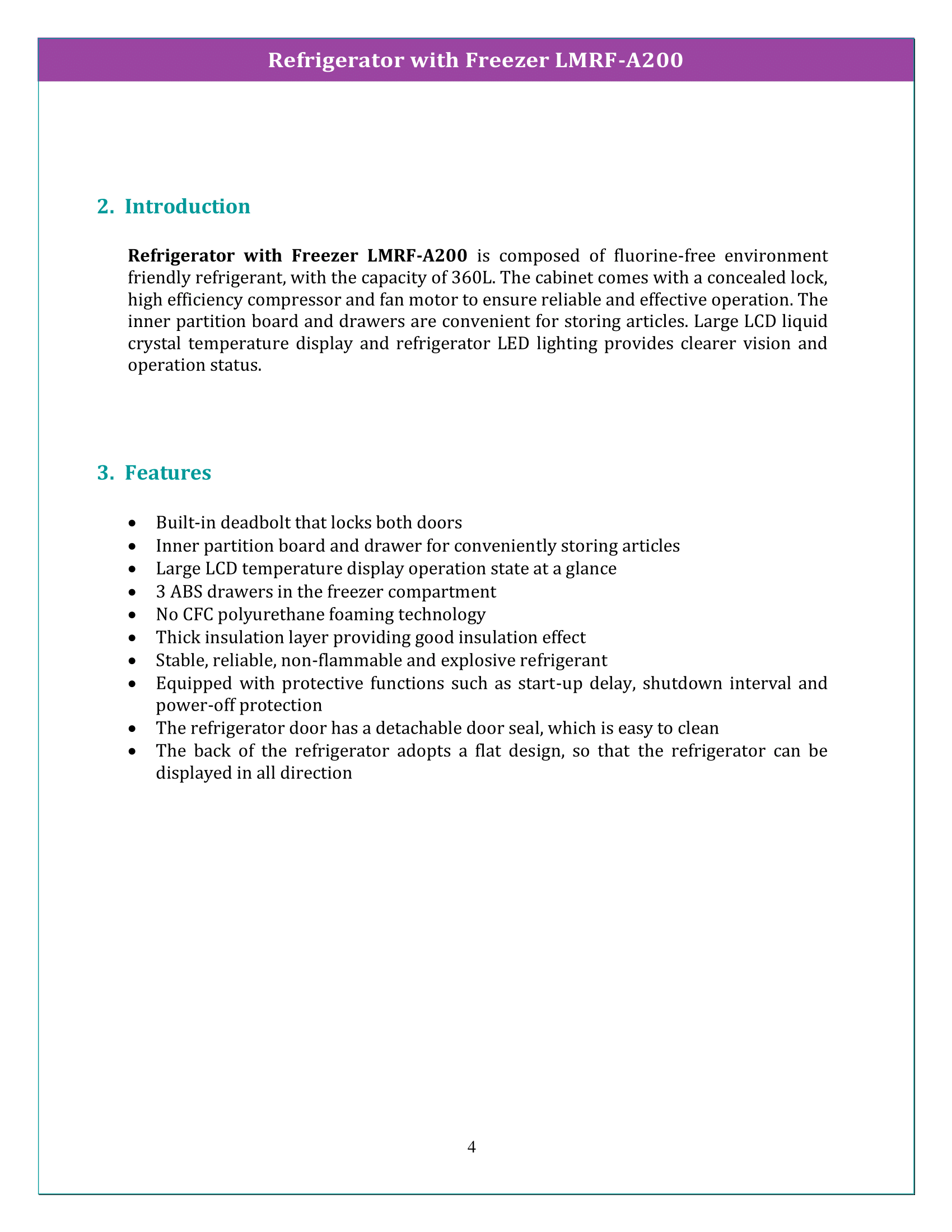 Refrigerator with Freezer LMRF-A200 Manual