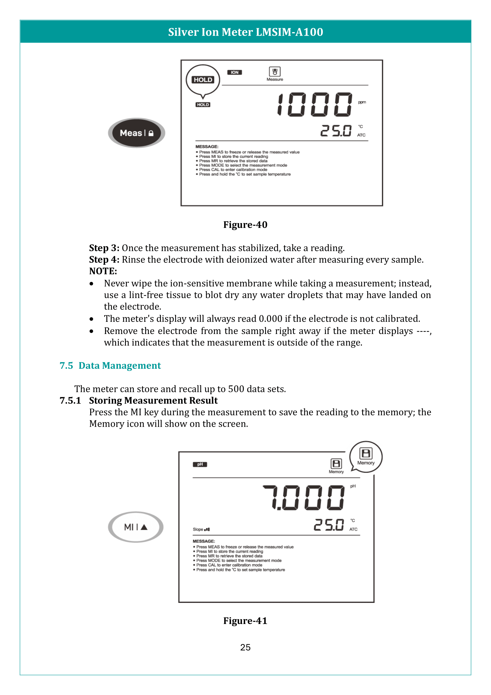 Silver Ion Meter LMSIM-A100 Manual