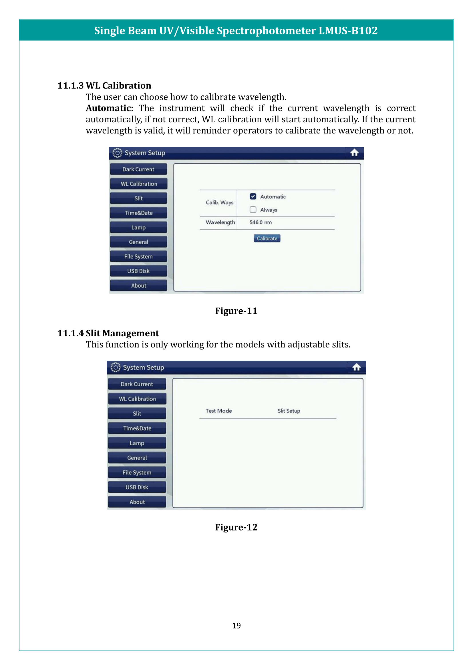 Single Beam UV/Visible Spectrophotometer LMUS-B102 Manual