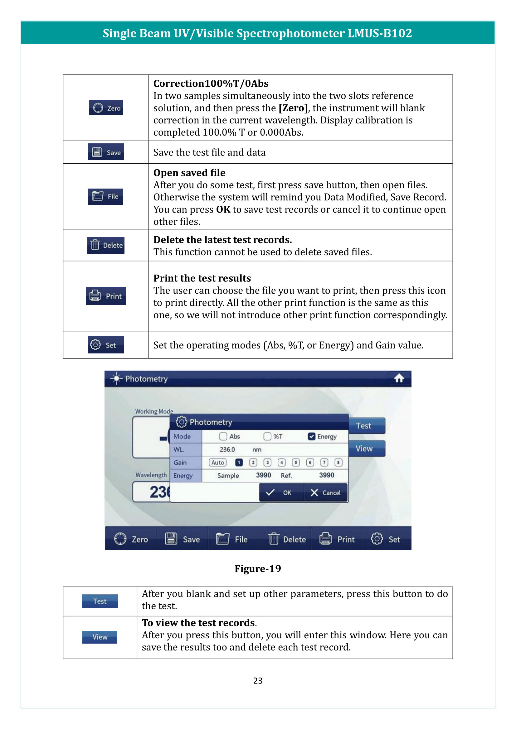 Single Beam UV/Visible Spectrophotometer LMUS-B102 Manual
