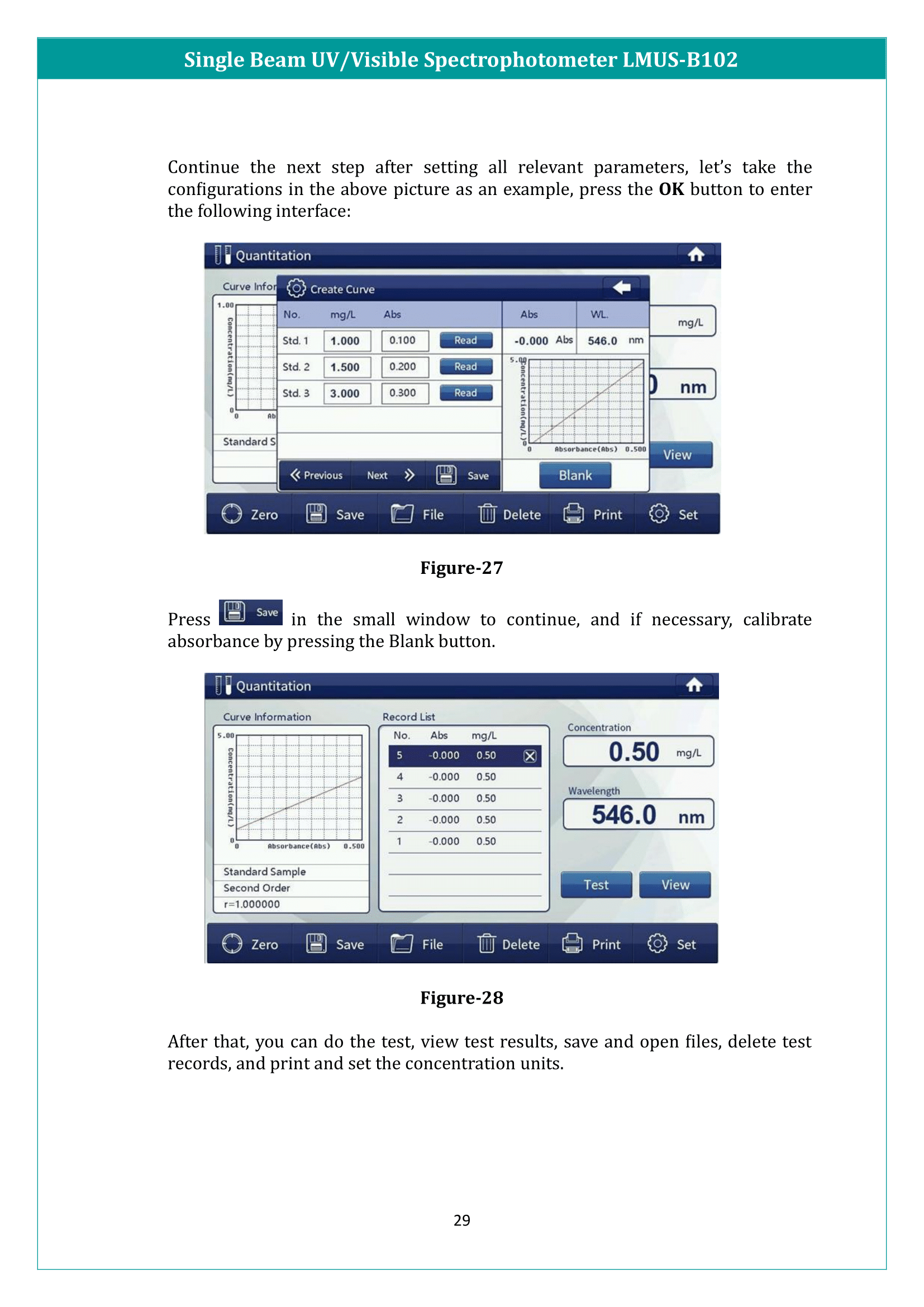 Single Beam UV/Visible Spectrophotometer LMUS-B102 Manual