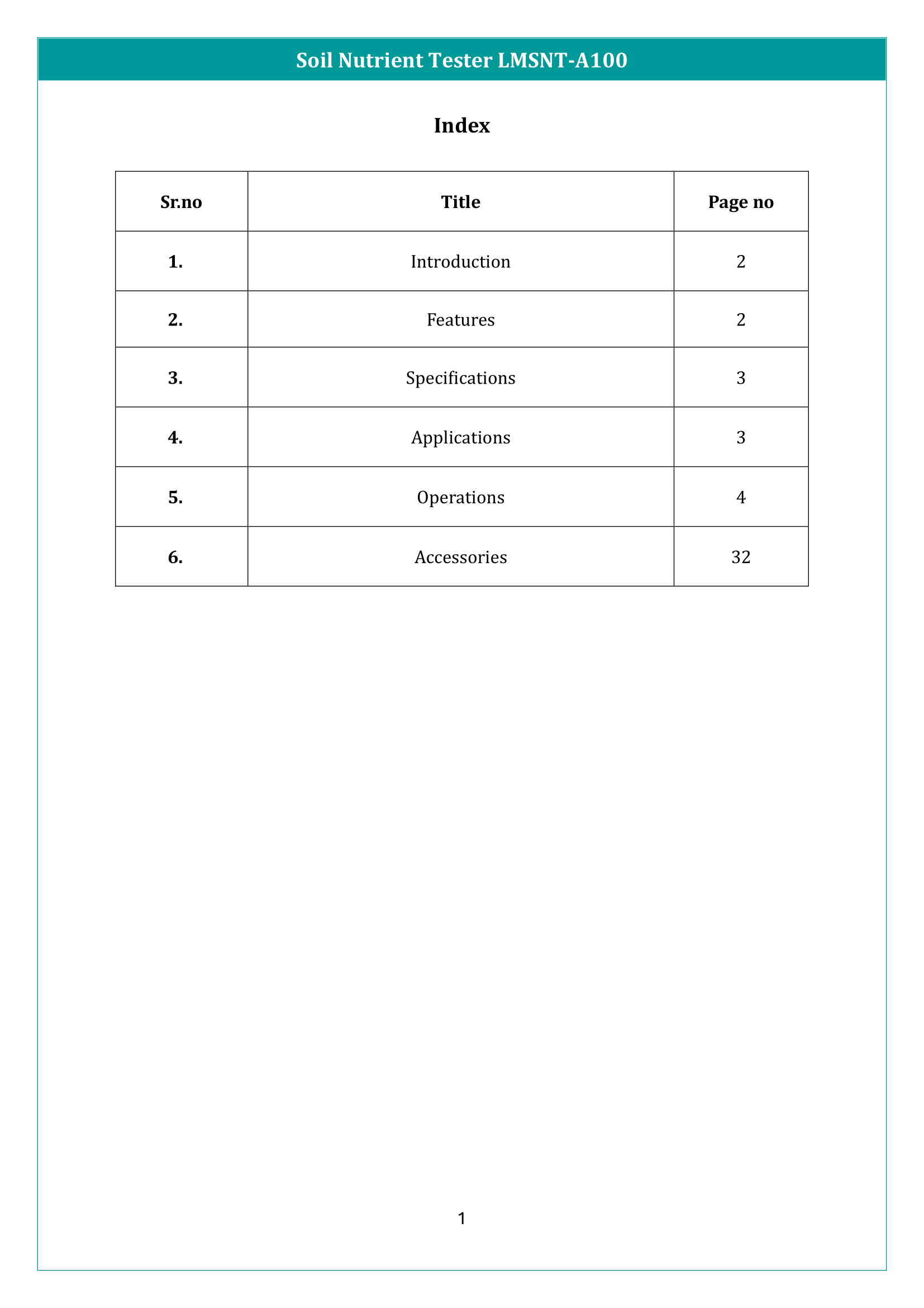 Soil Nutrient Tester LMSNT-A100 Manual
