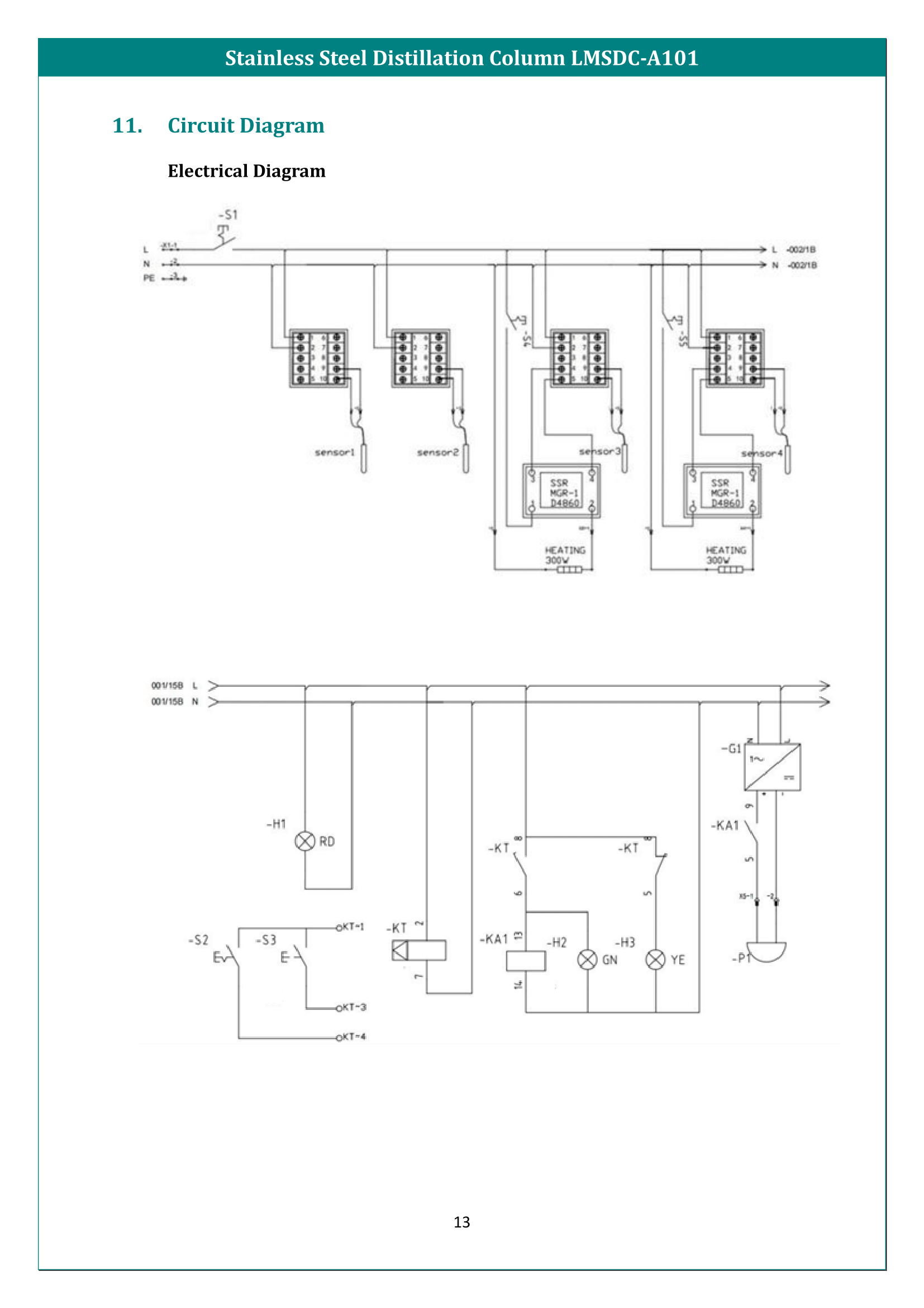 Stainless Steel Distillation Column LMSDC-A101 Manual