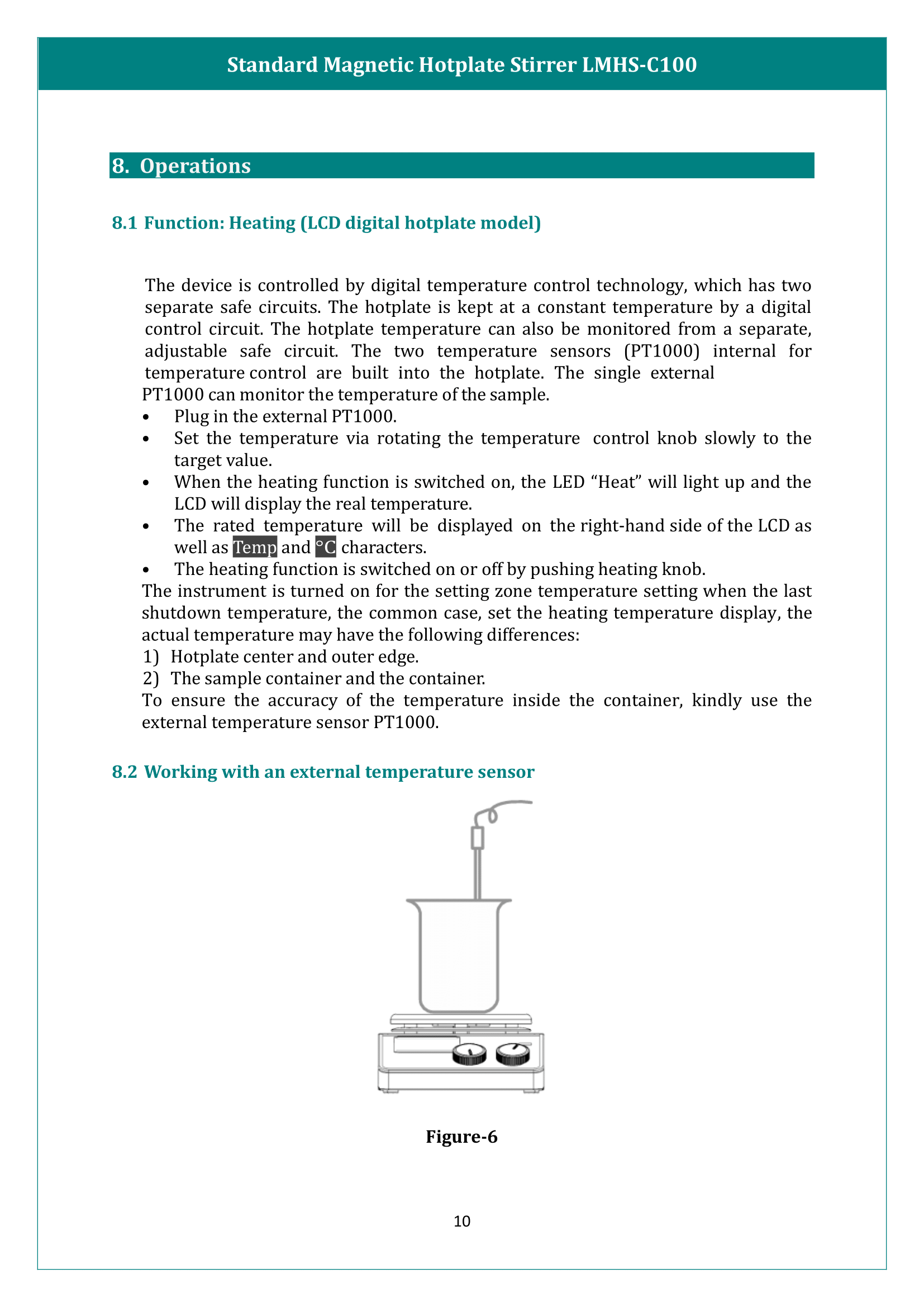 Standard Magnetic Hotplate Stirrer LMHS-C100 Manual