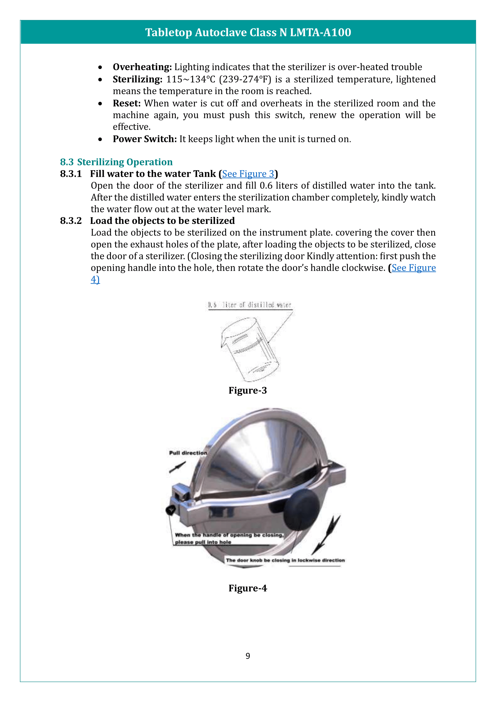 Tabletop Autoclave Class N LMTA-A100 Manual