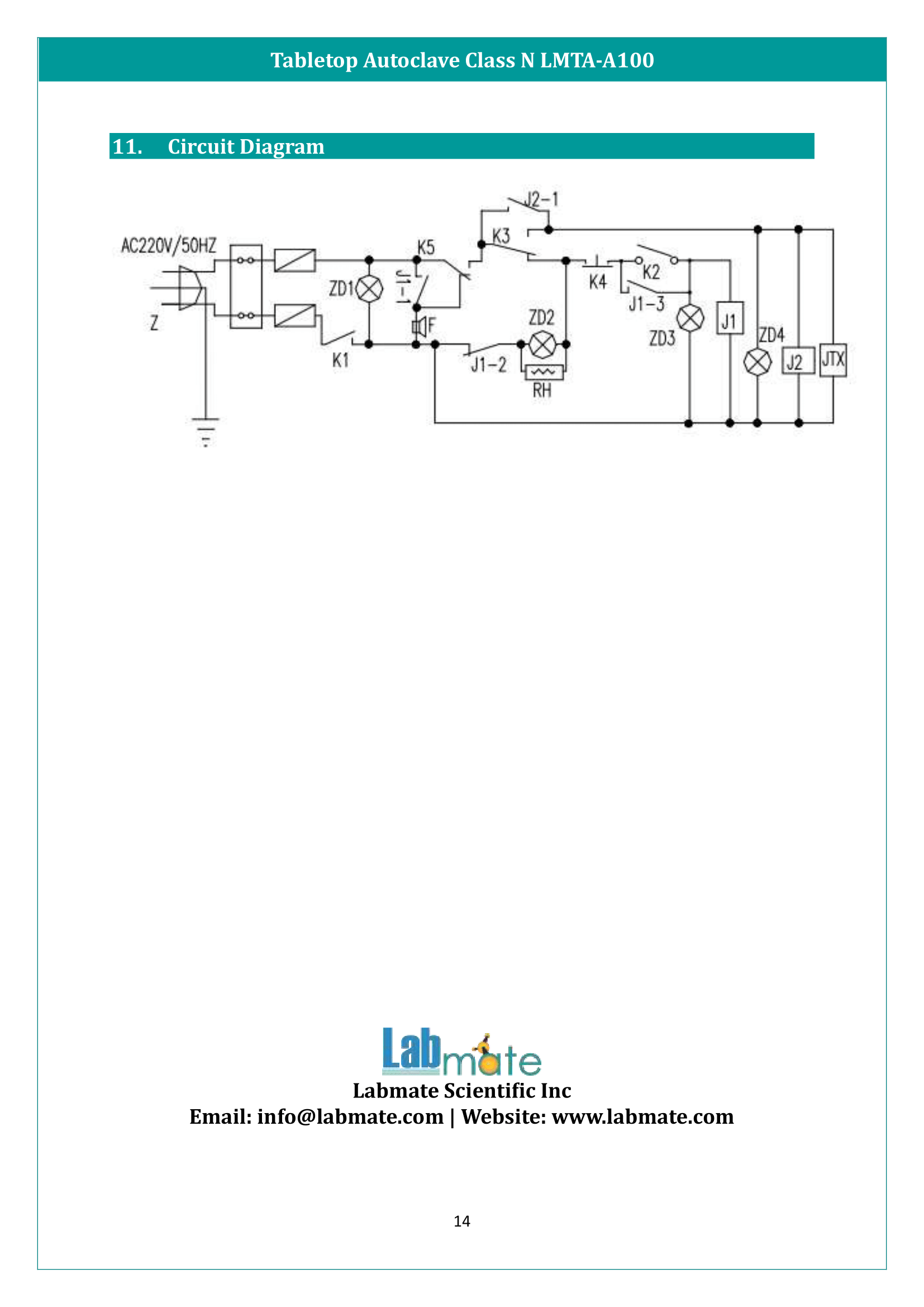 Tabletop Autoclave Class N LMTA-A100 Manual