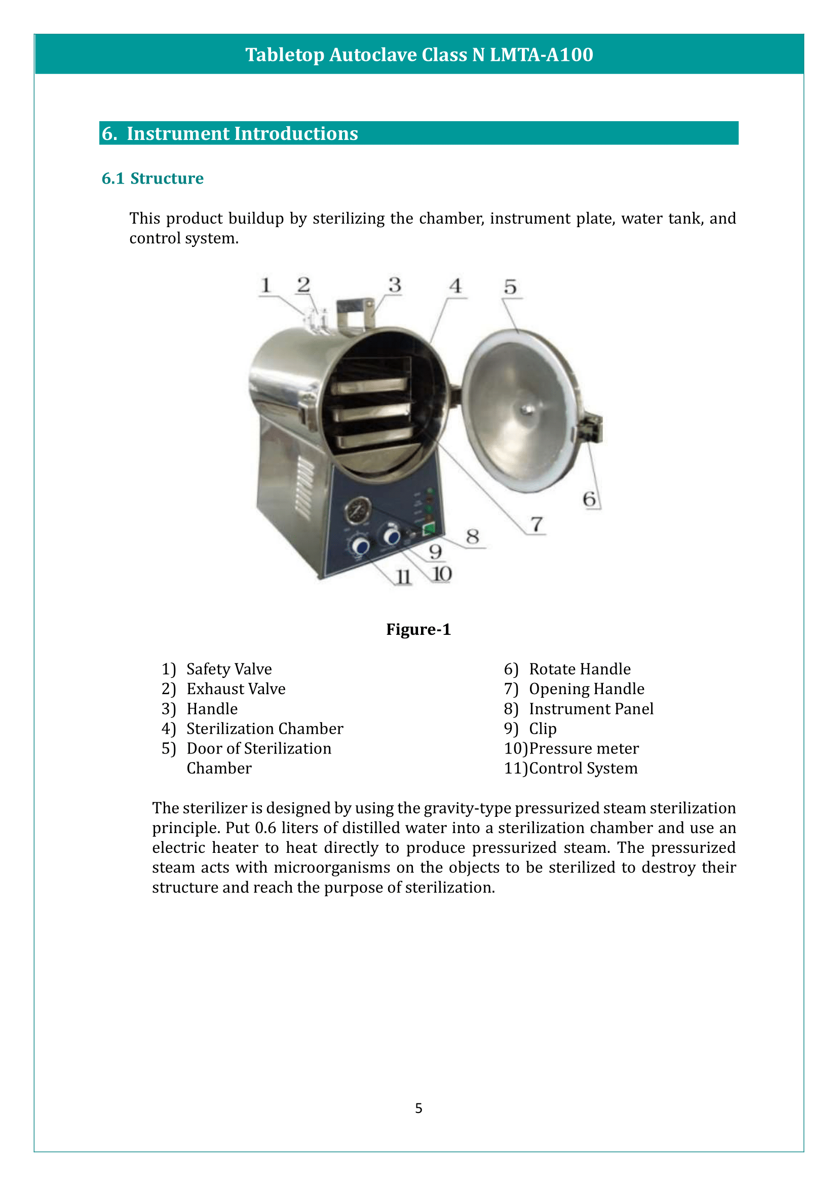Tabletop Autoclave Class N LMTA-A100 Manual