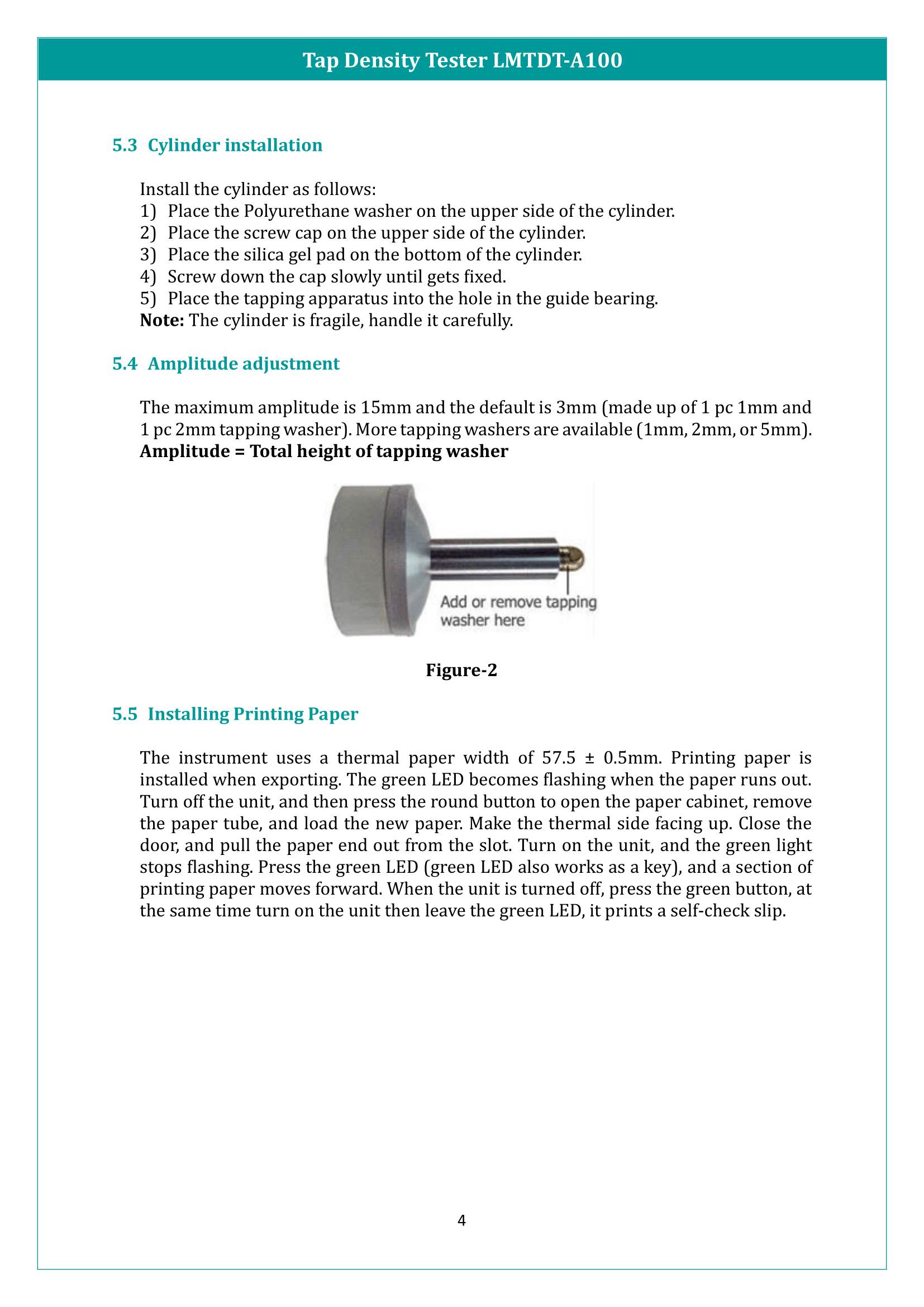 Tap Density Tester LMTDT-A100 Manual