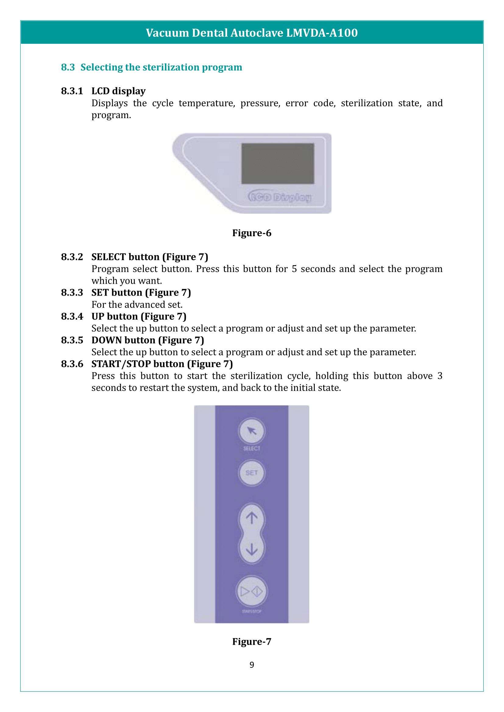 Vacuum Dental Autoclave LMVDA-A100 Manual