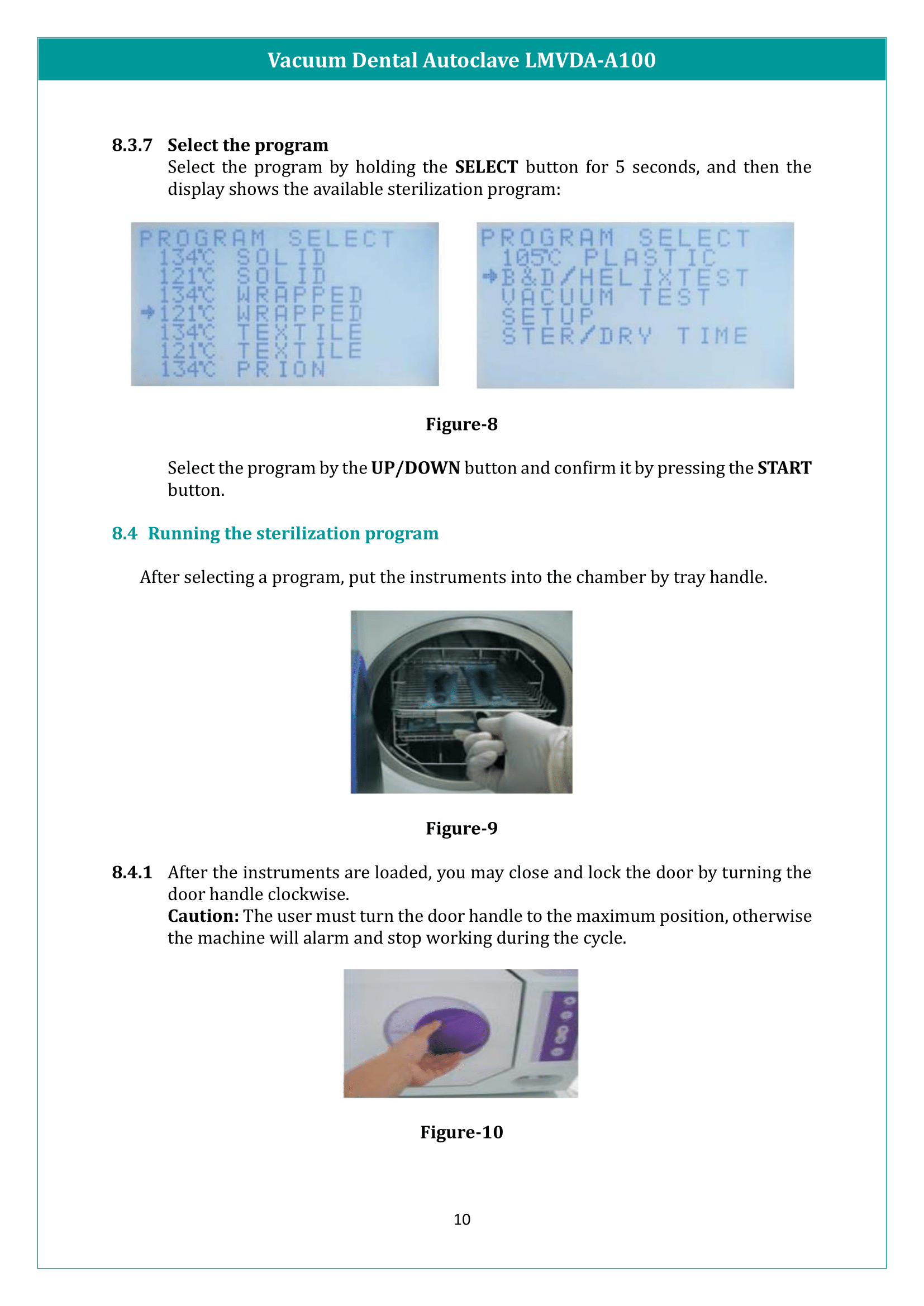Vacuum Dental Autoclave LMVDA-A100 Manual