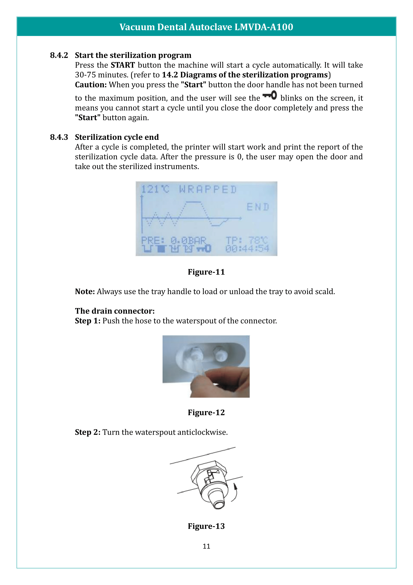 Vacuum Dental Autoclave LMVDA-A100 Manual