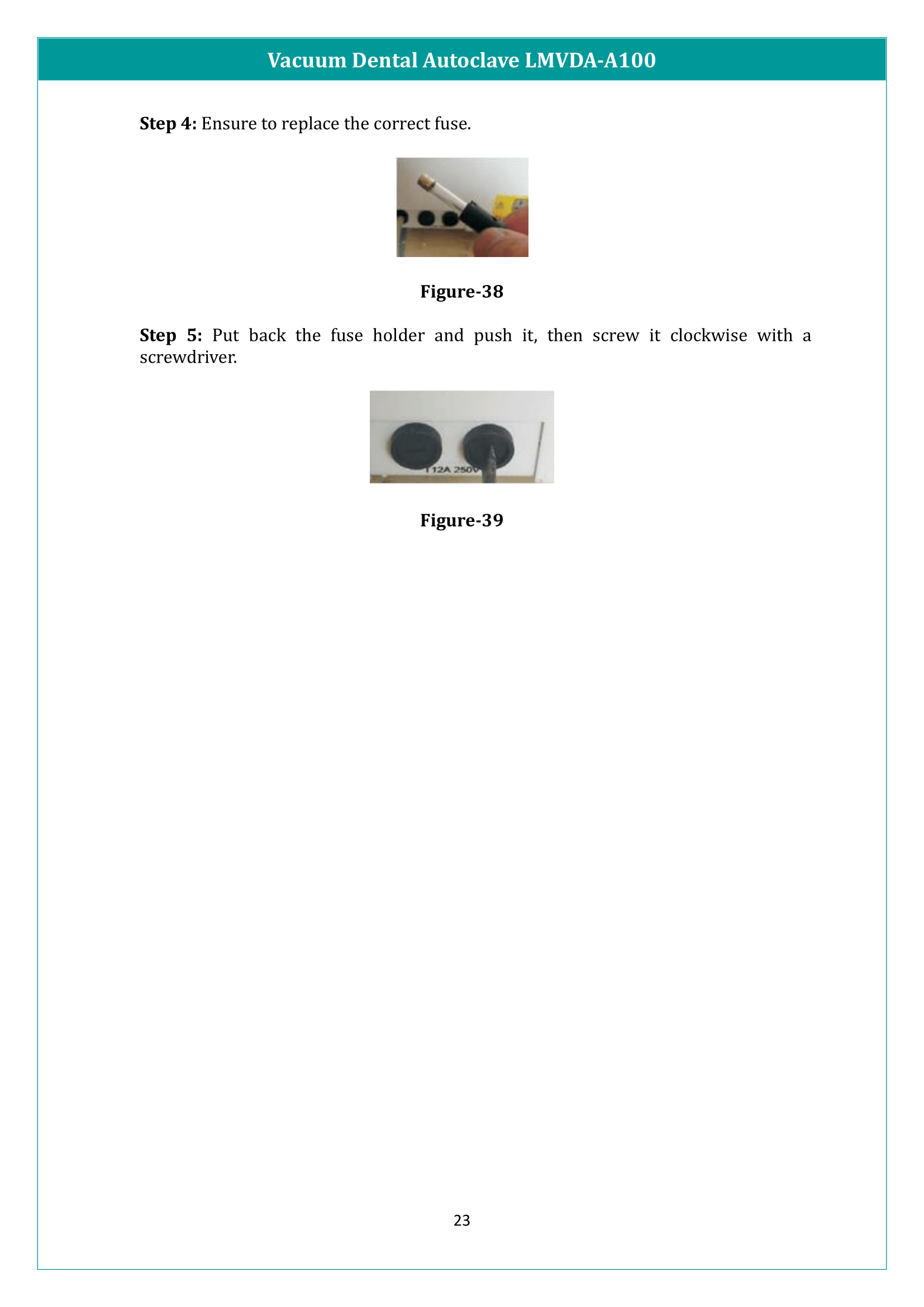 Vacuum Dental Autoclave LMVDA-A100 Manual