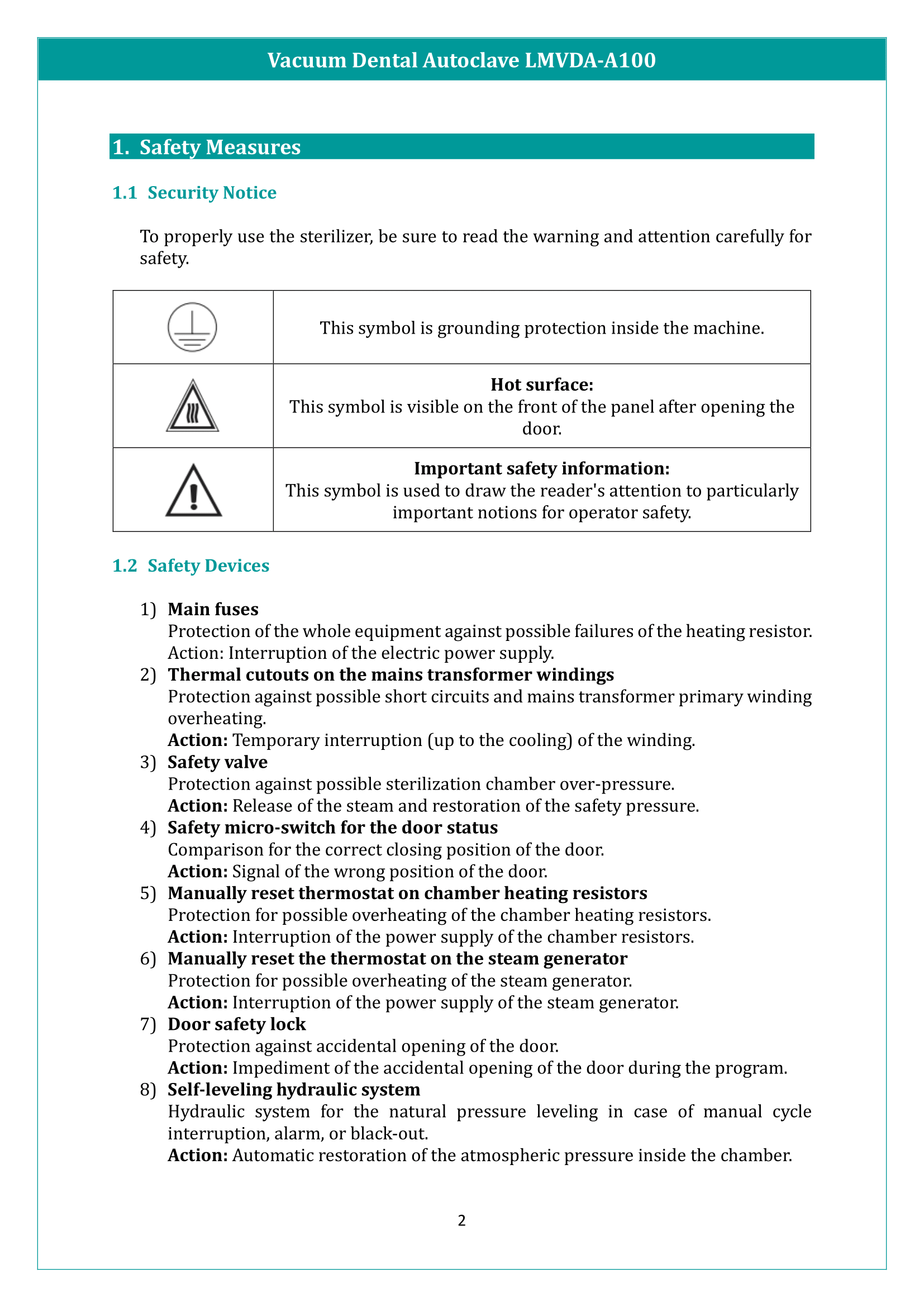 Vacuum Dental Autoclave LMVDA-A100 Manual