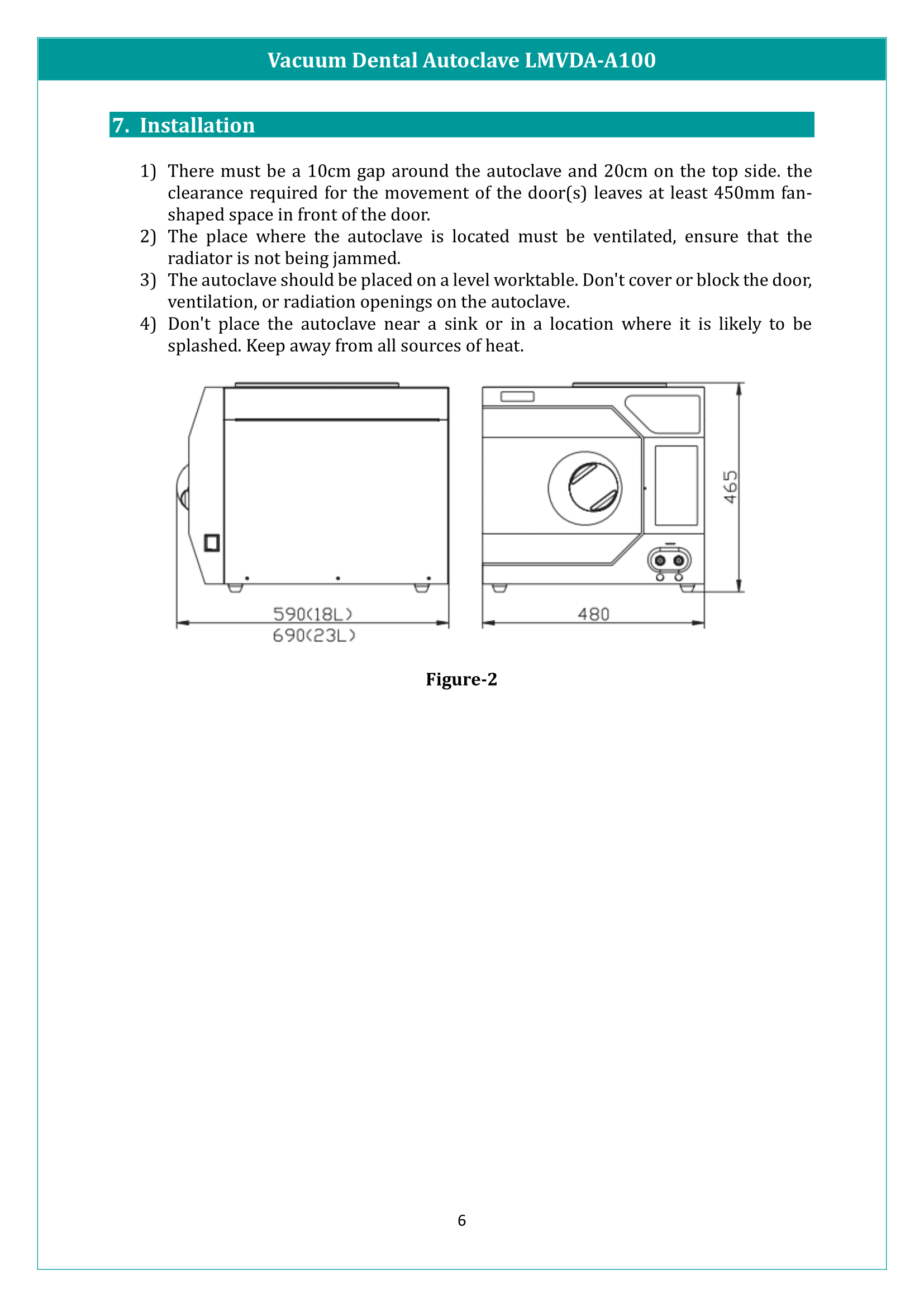 Vacuum Dental Autoclave LMVDA-A100 Manual