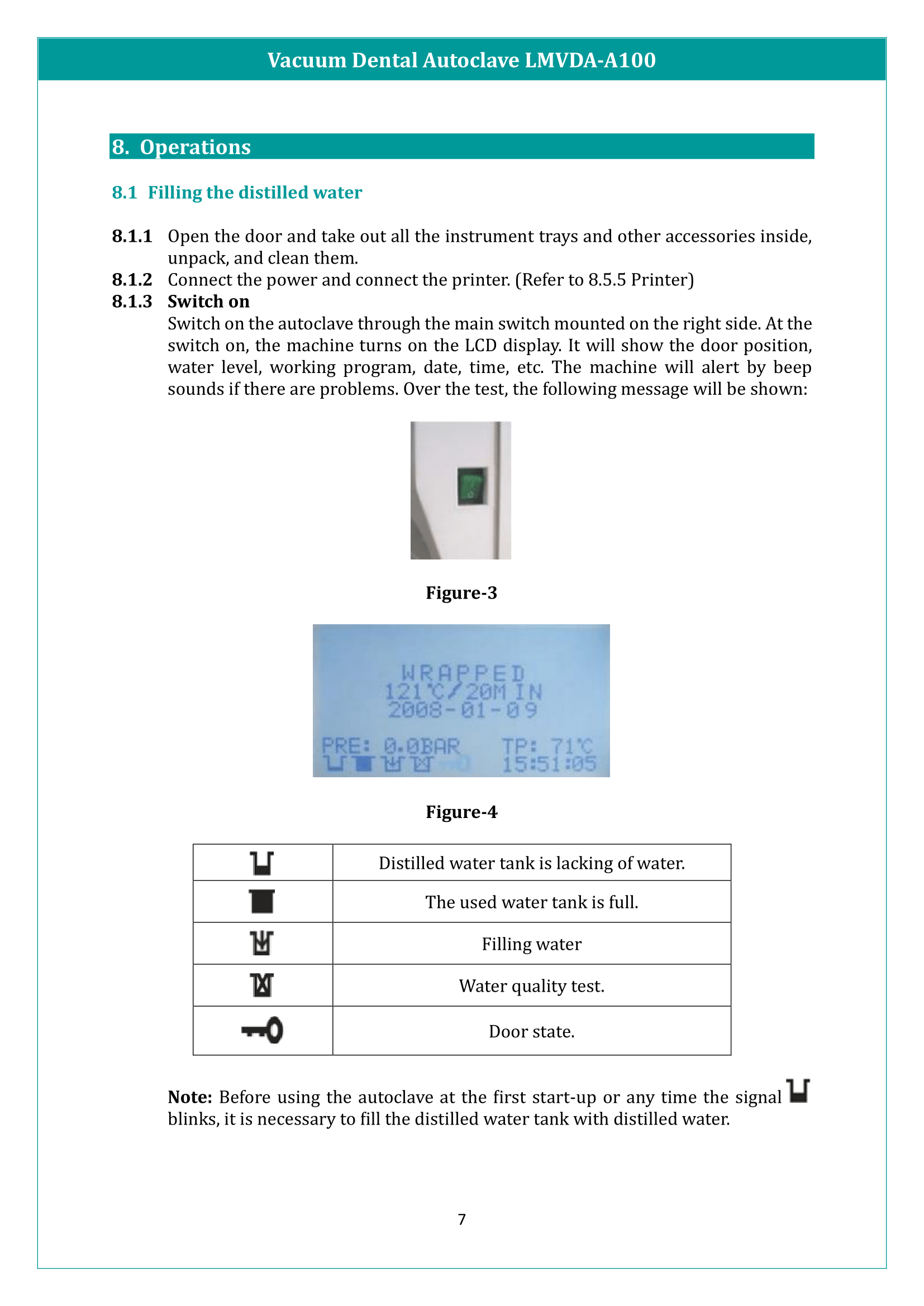 Vacuum Dental Autoclave LMVDA-A100 Manual