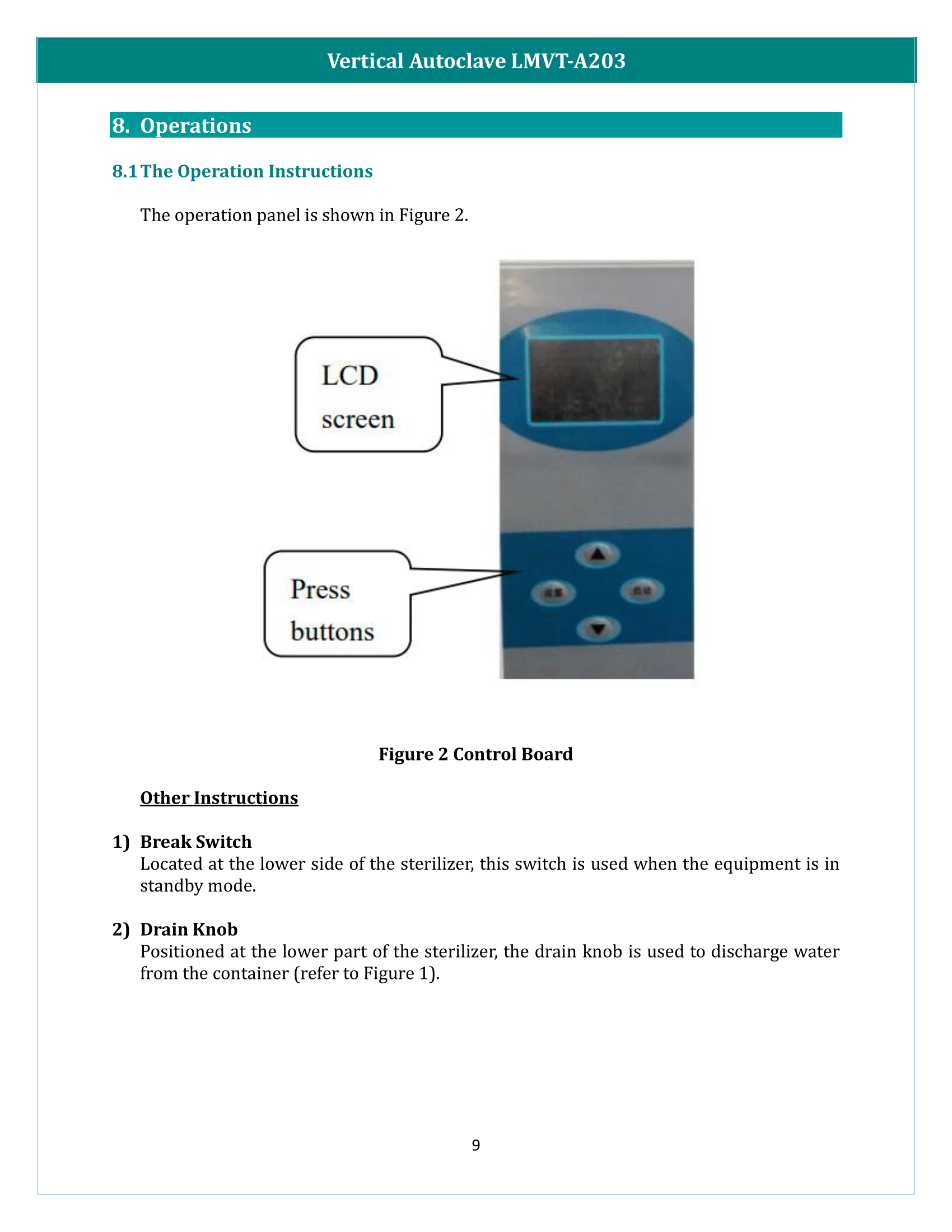 Vertical Autoclave LMVT-A203 Manual