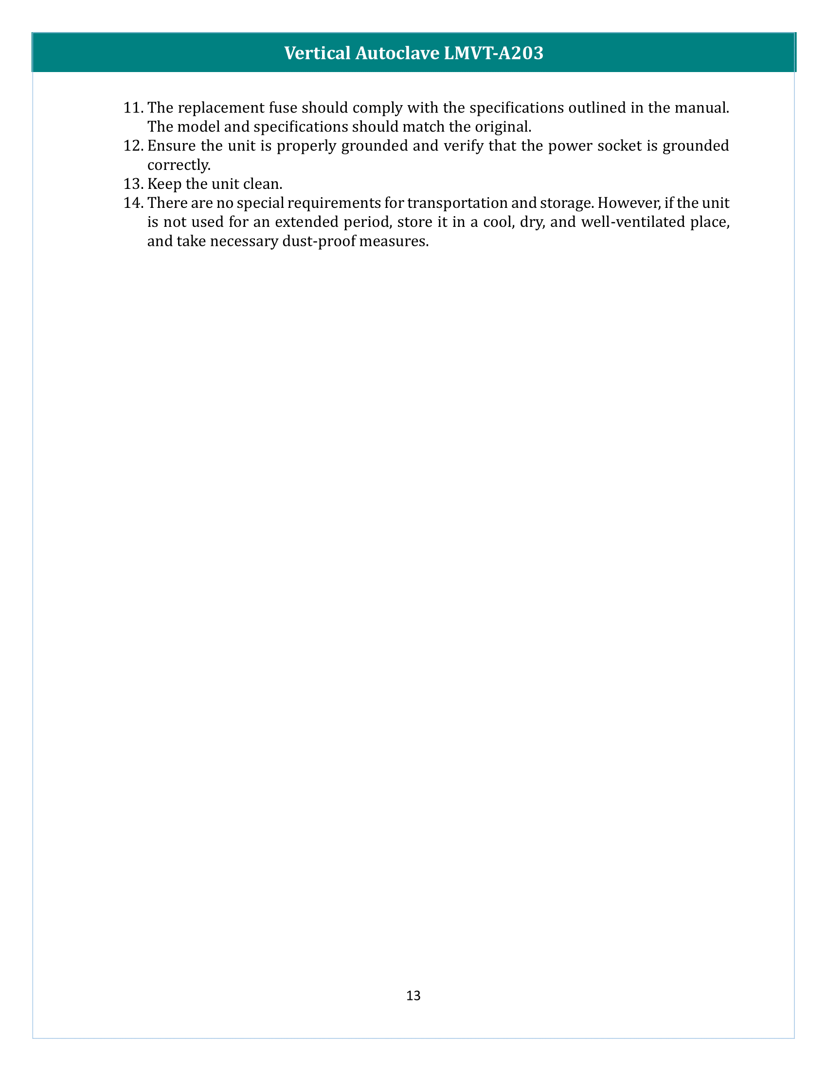 Vertical Autoclave LMVT-A203 Manual