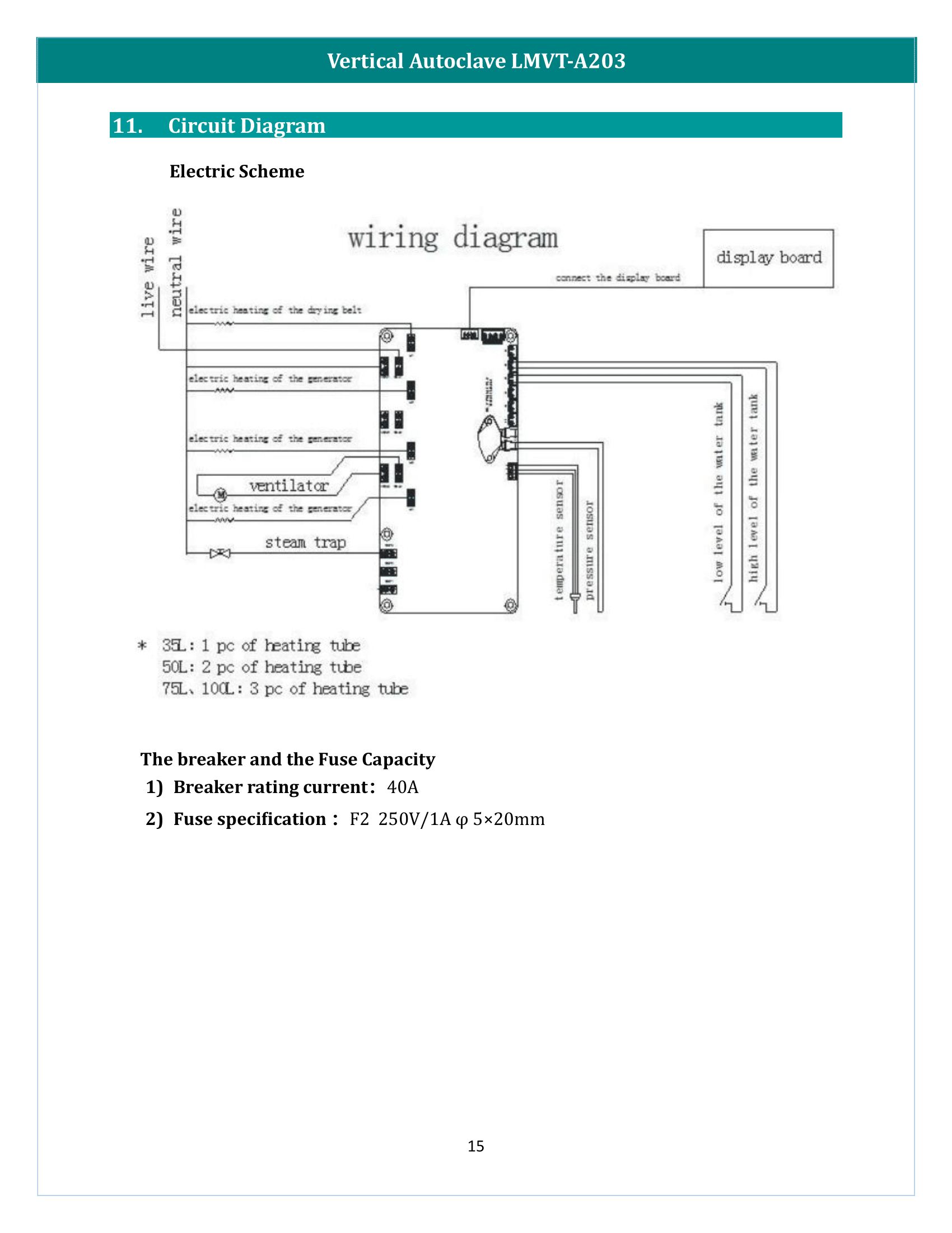 Vertical Autoclave LMVT-A203 Manual